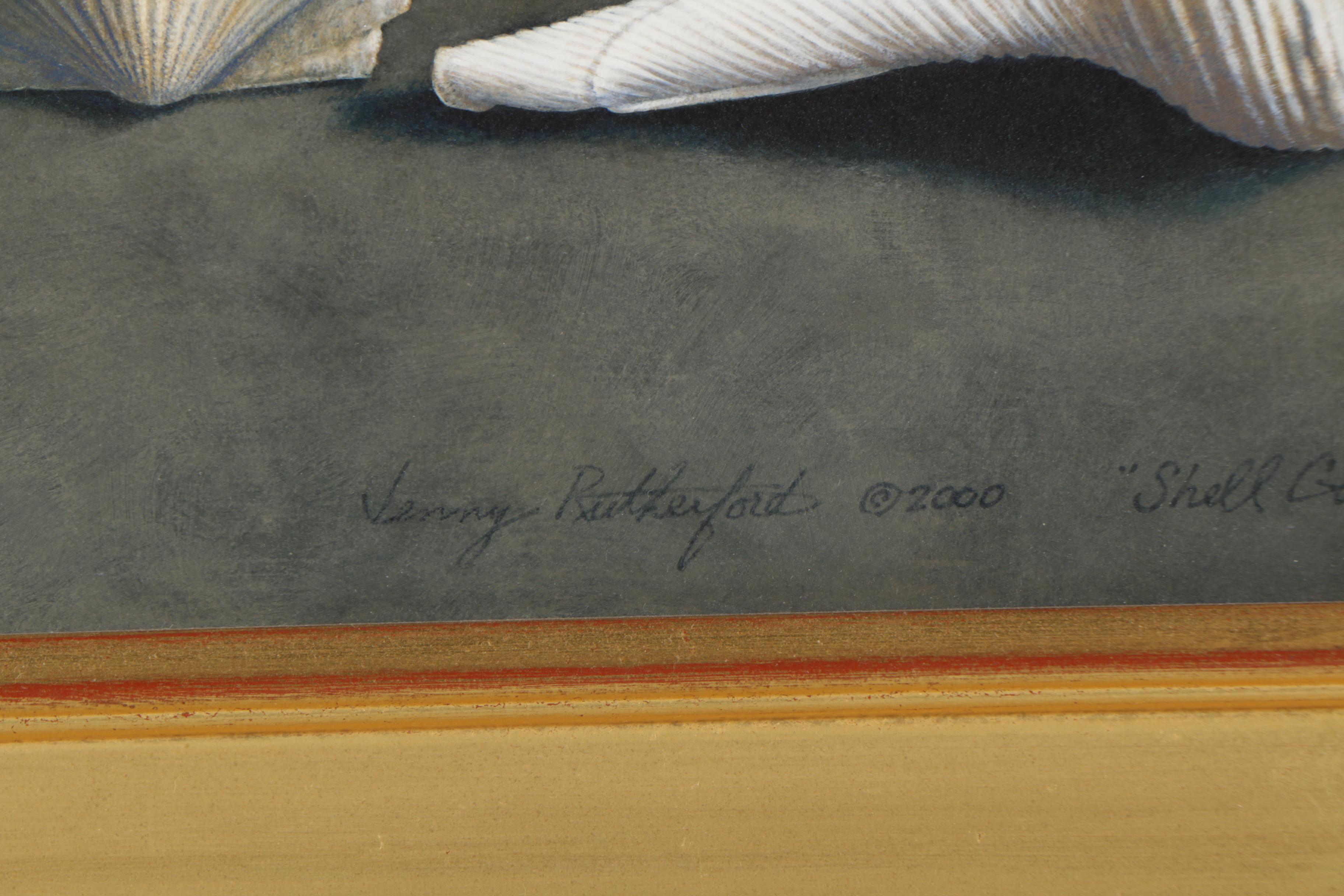 Jenny Rutherford 2000 Acrylic Painting "Shell Game"