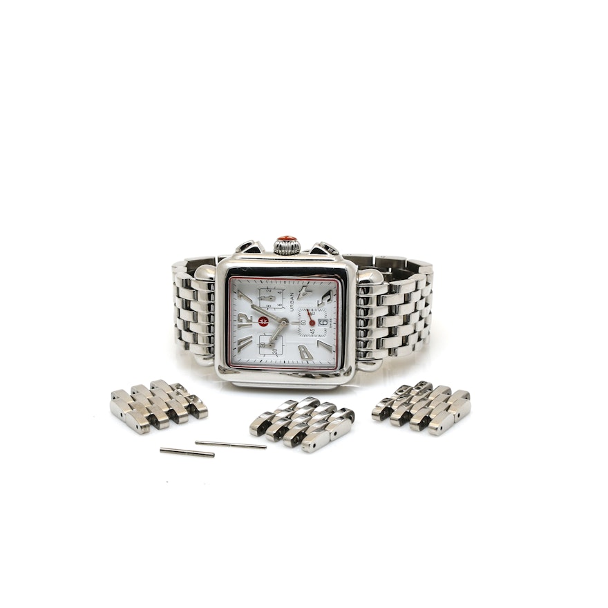 Michele Urban Stainless Steel Wristwatch