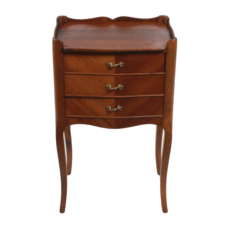 Vintage Regency Style Walnut Side Table