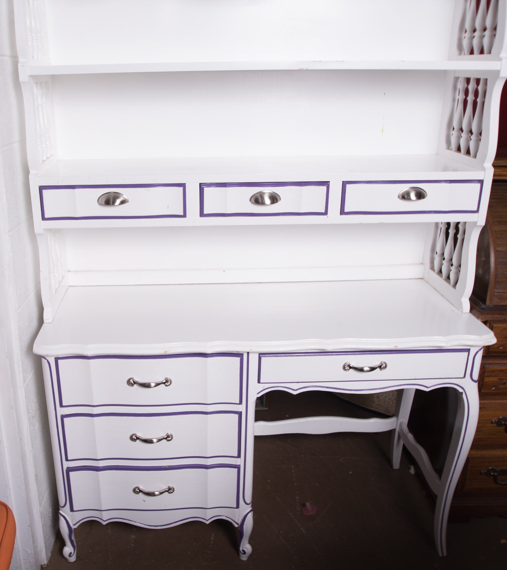 Dixie Furniture French Provincial Style Refinished Desk