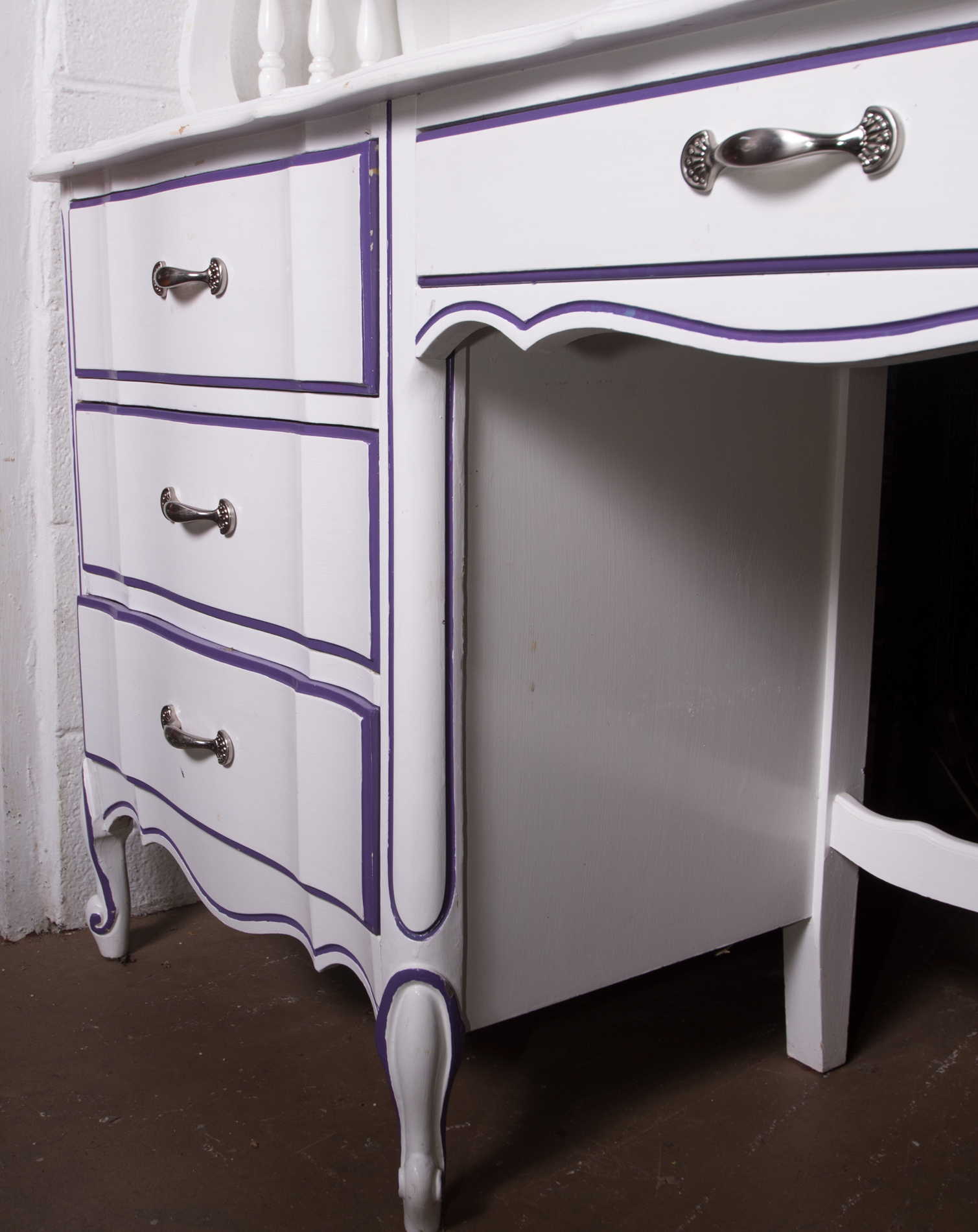 Dixie Furniture French Provincial Style Refinished Desk