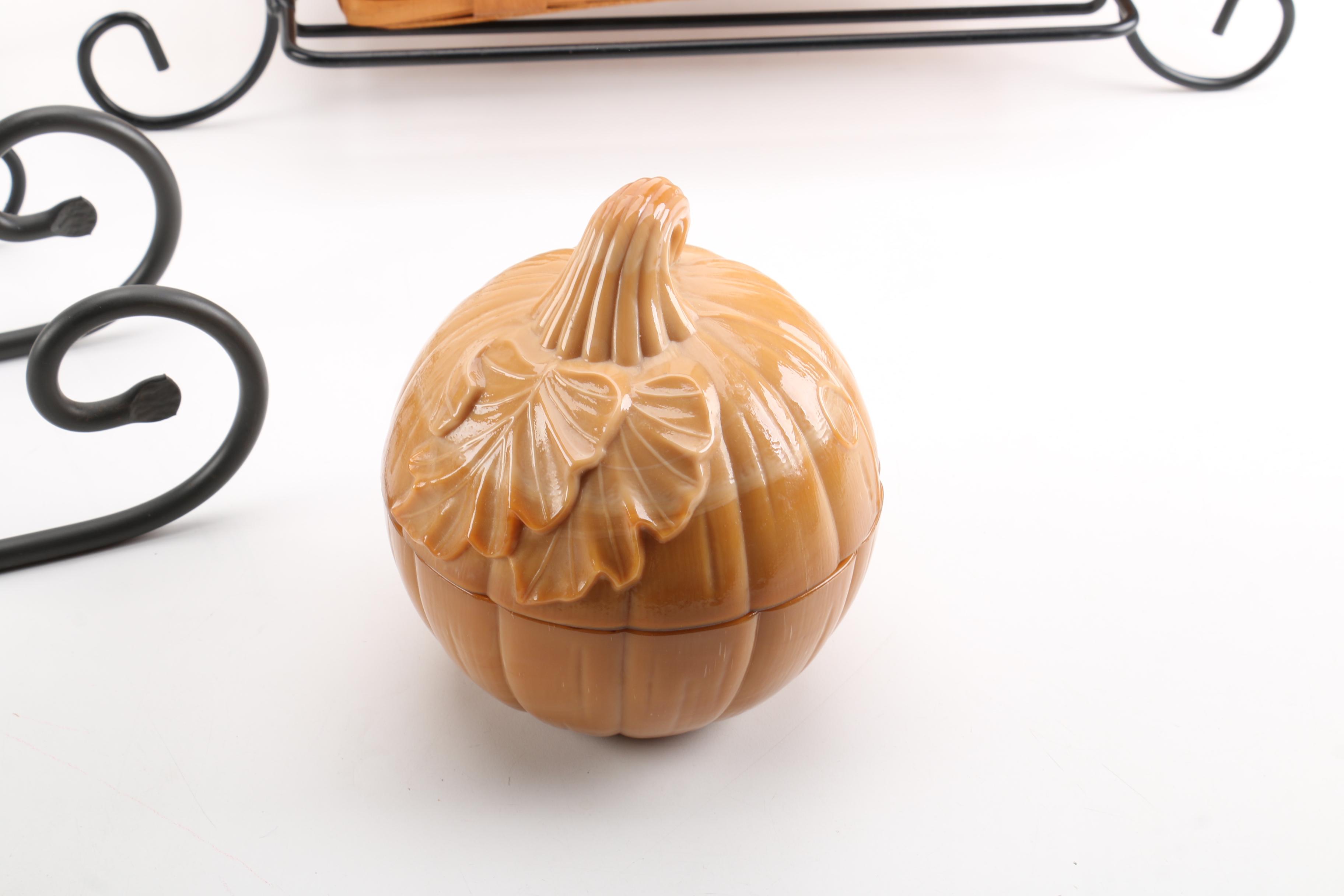 Group of Longaberger Baskets and Ceramics