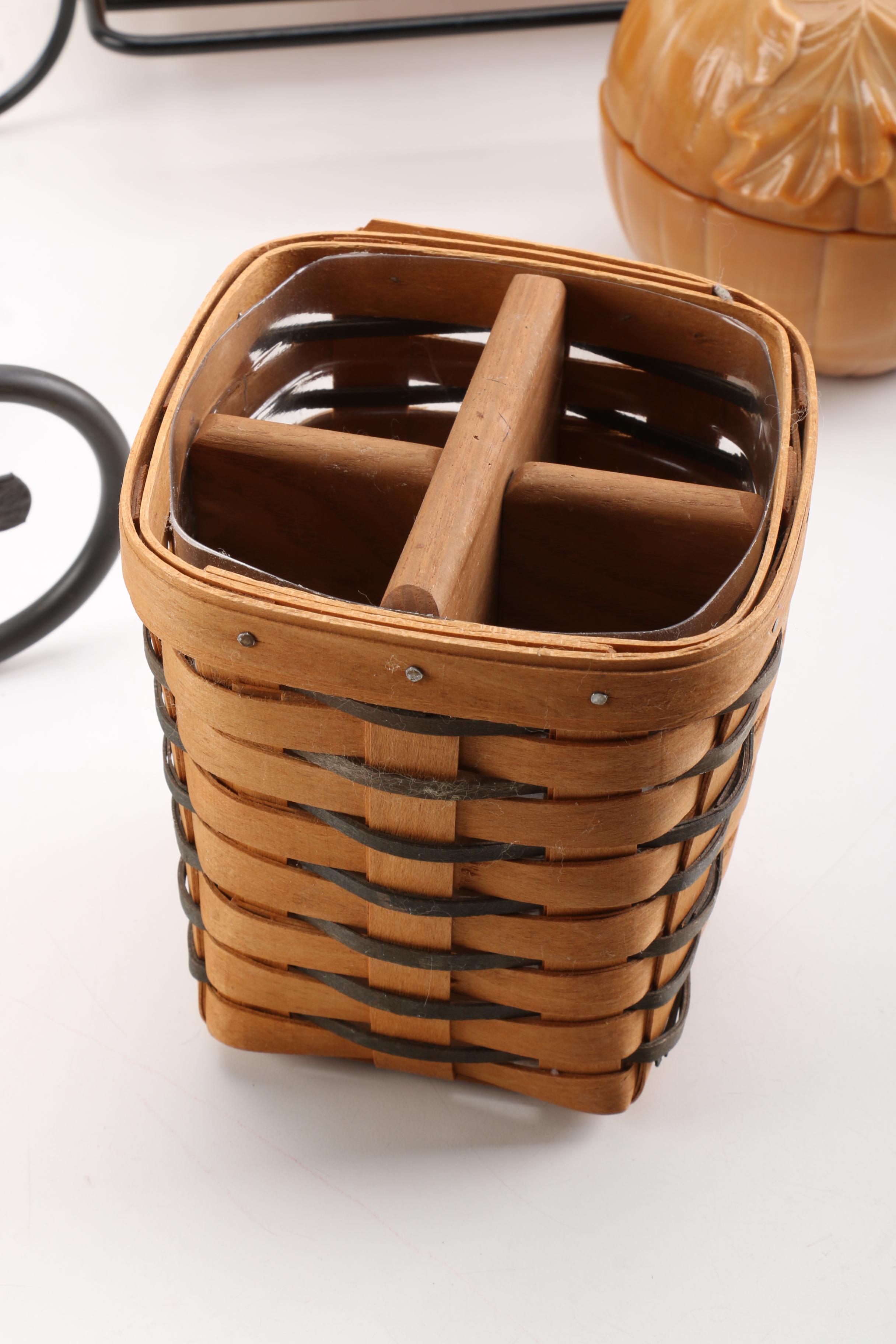 Group of Longaberger Baskets and Ceramics