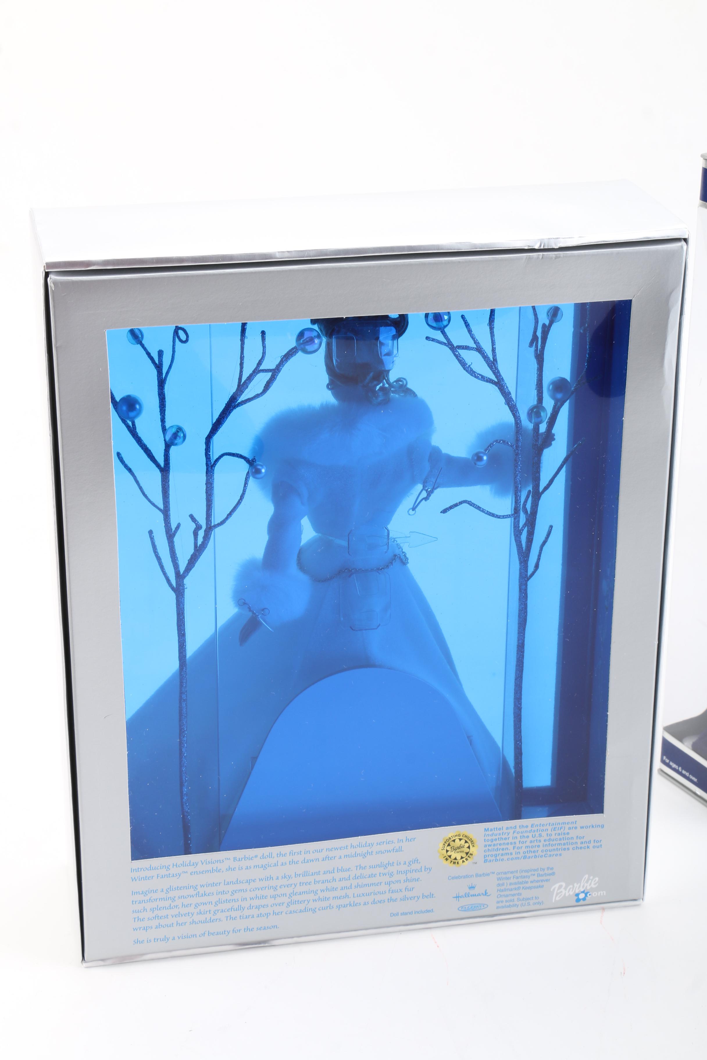 2000s "Holiday Visions" and "Millennium Princess" Barbie Dolls