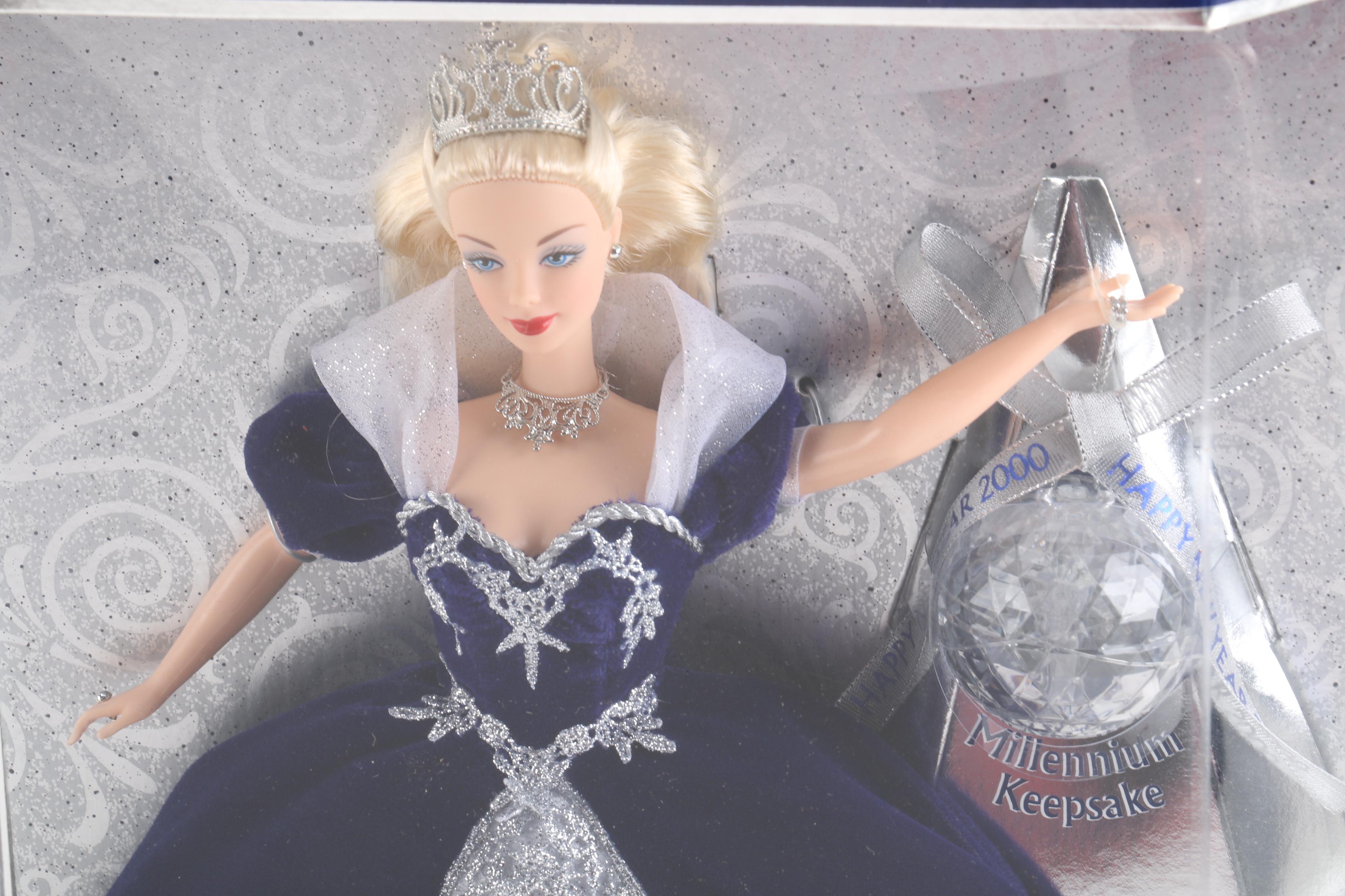 2000s "Holiday Visions" and "Millennium Princess" Barbie Dolls