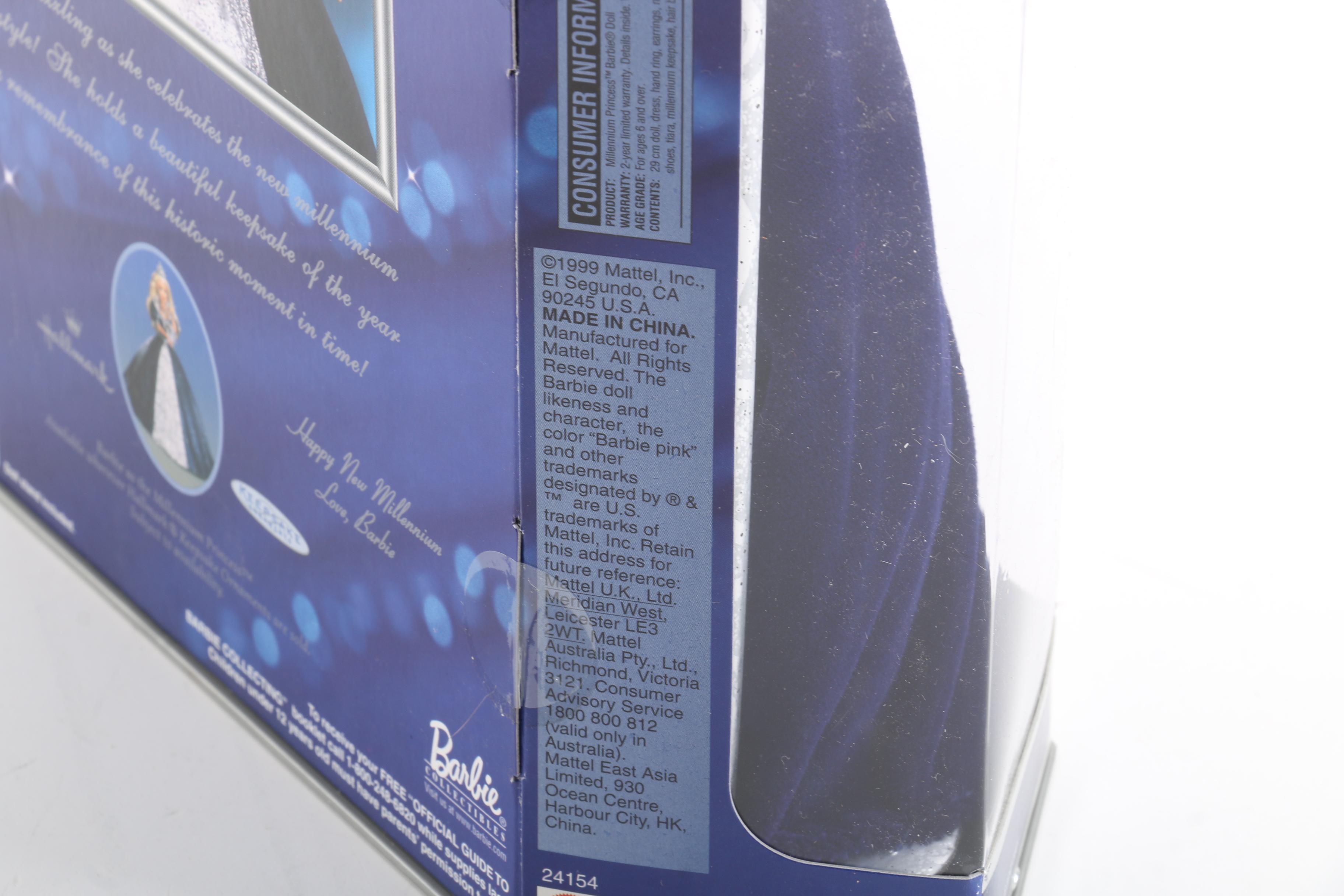 2000s "Holiday Visions" and "Millennium Princess" Barbie Dolls