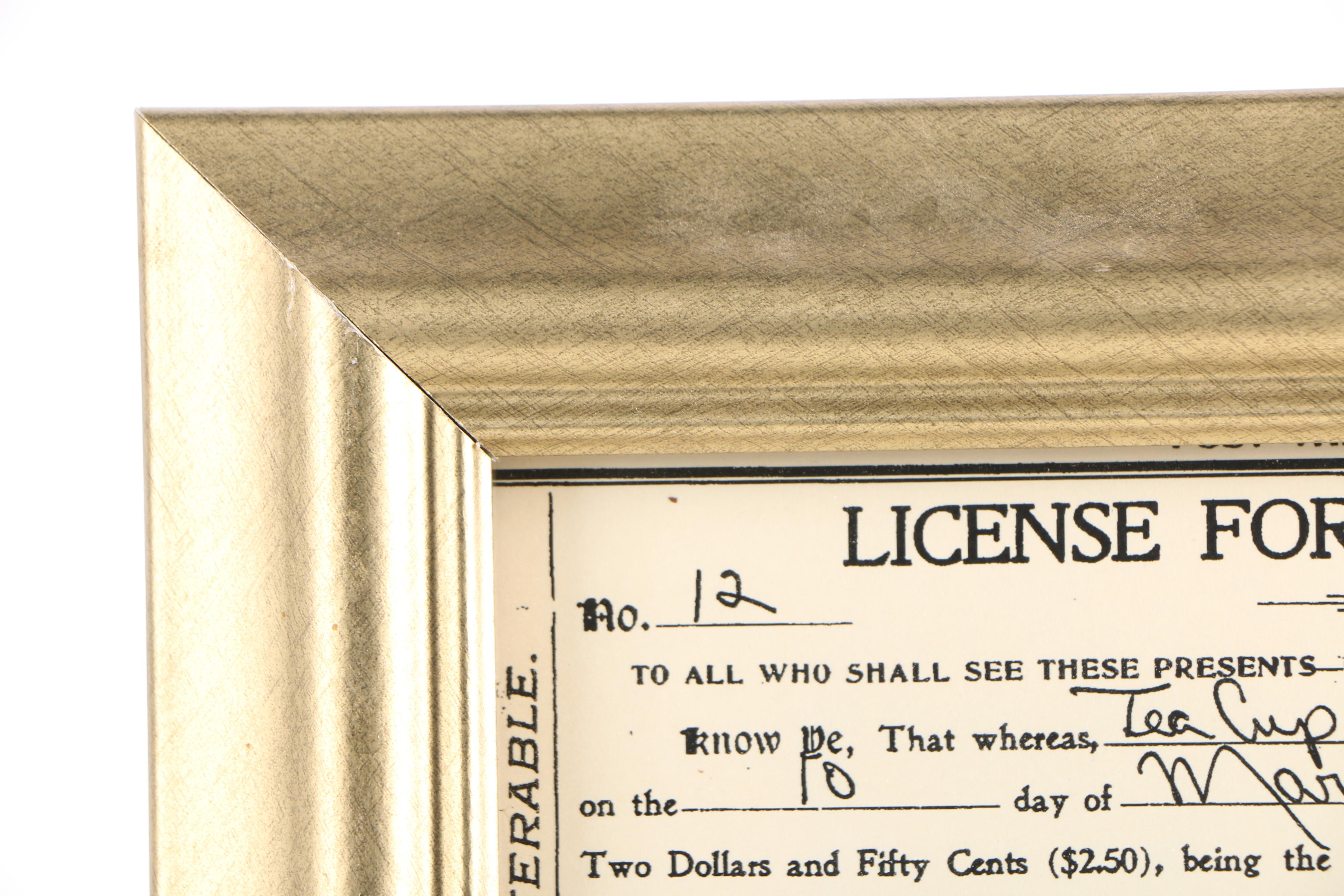 Halftone Print "License for Prostitution, Tea Cup Sallie"