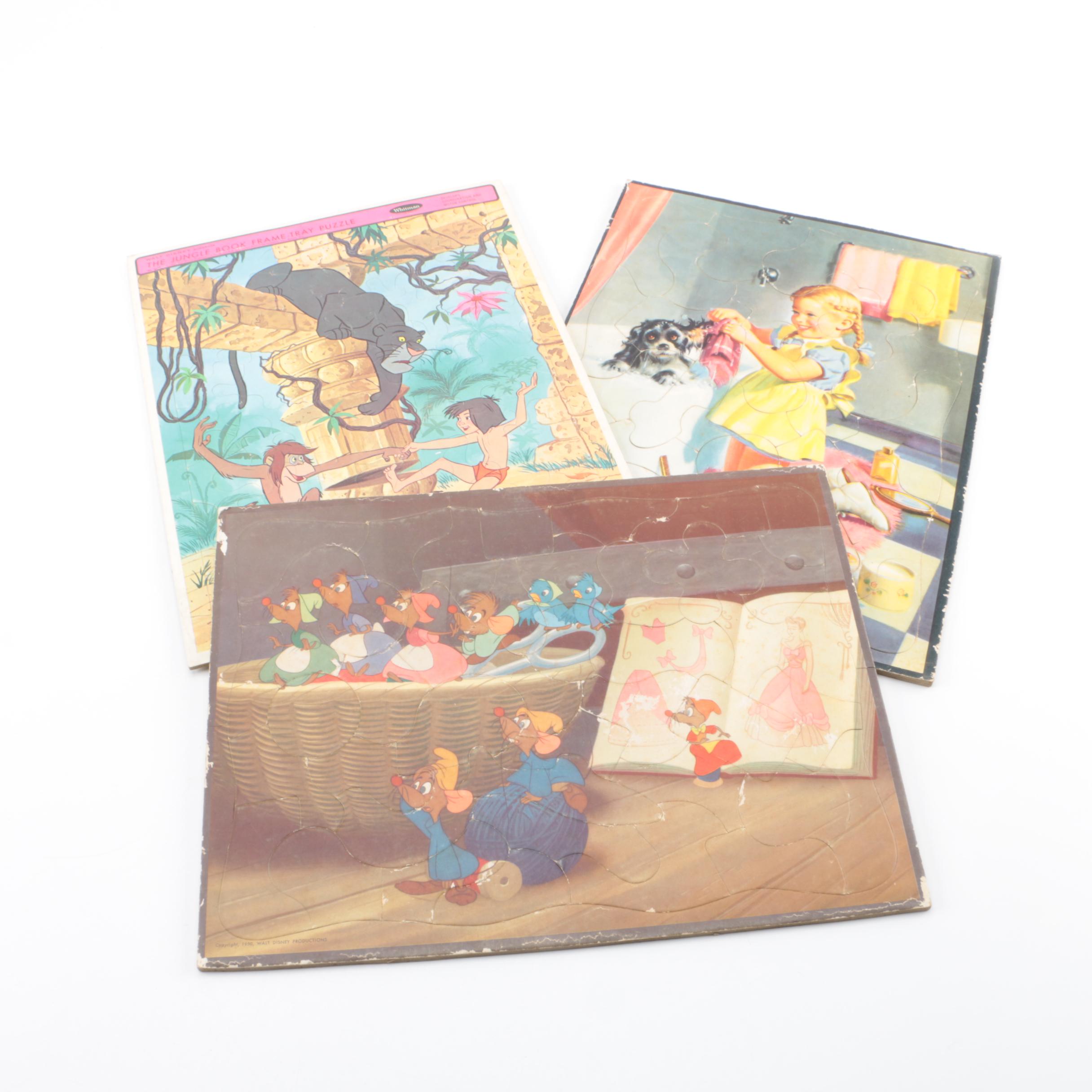 Vintage Puzzles Including Disney