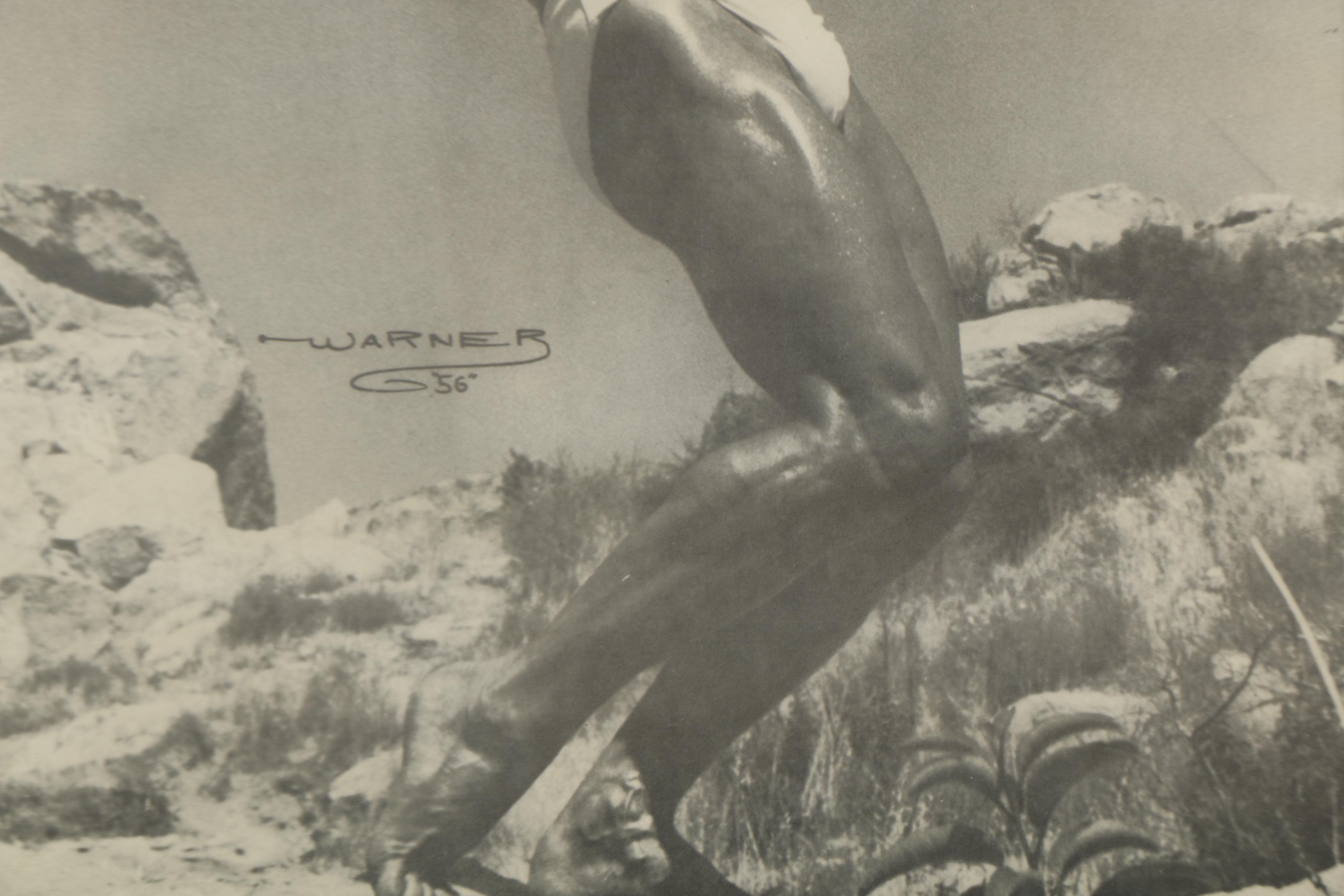 Mid-Century Halftone Prints of Bodybuilders Steve Reeves and Eugen Sandow