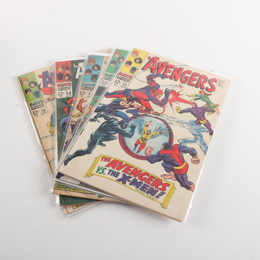 "Avengers" Issue #53-56 and #58 with First Cameo and Full Ultron Appearances
