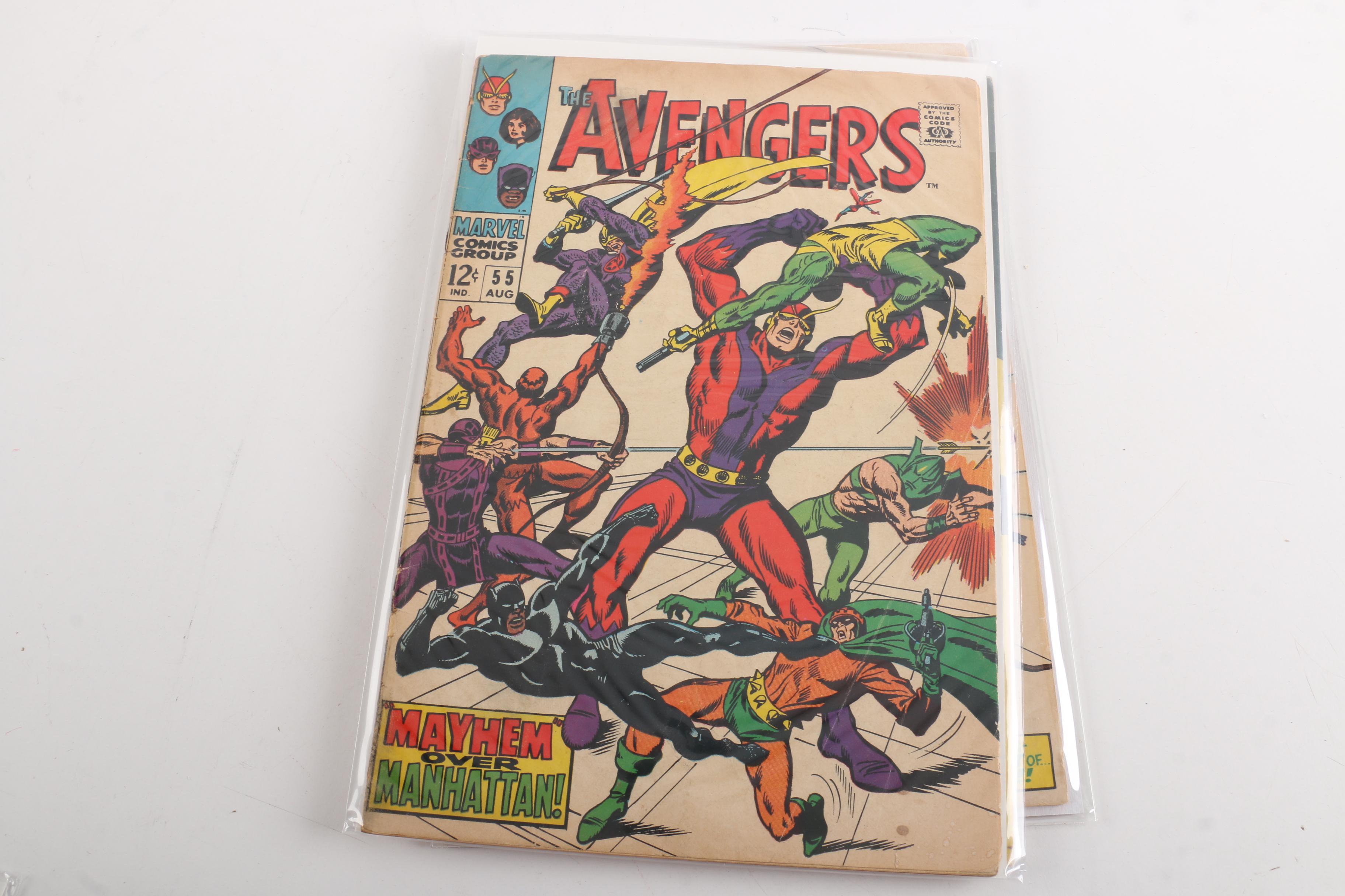 "Avengers" Issue #53-56 and #58 with First Cameo and Full Ultron Appearances