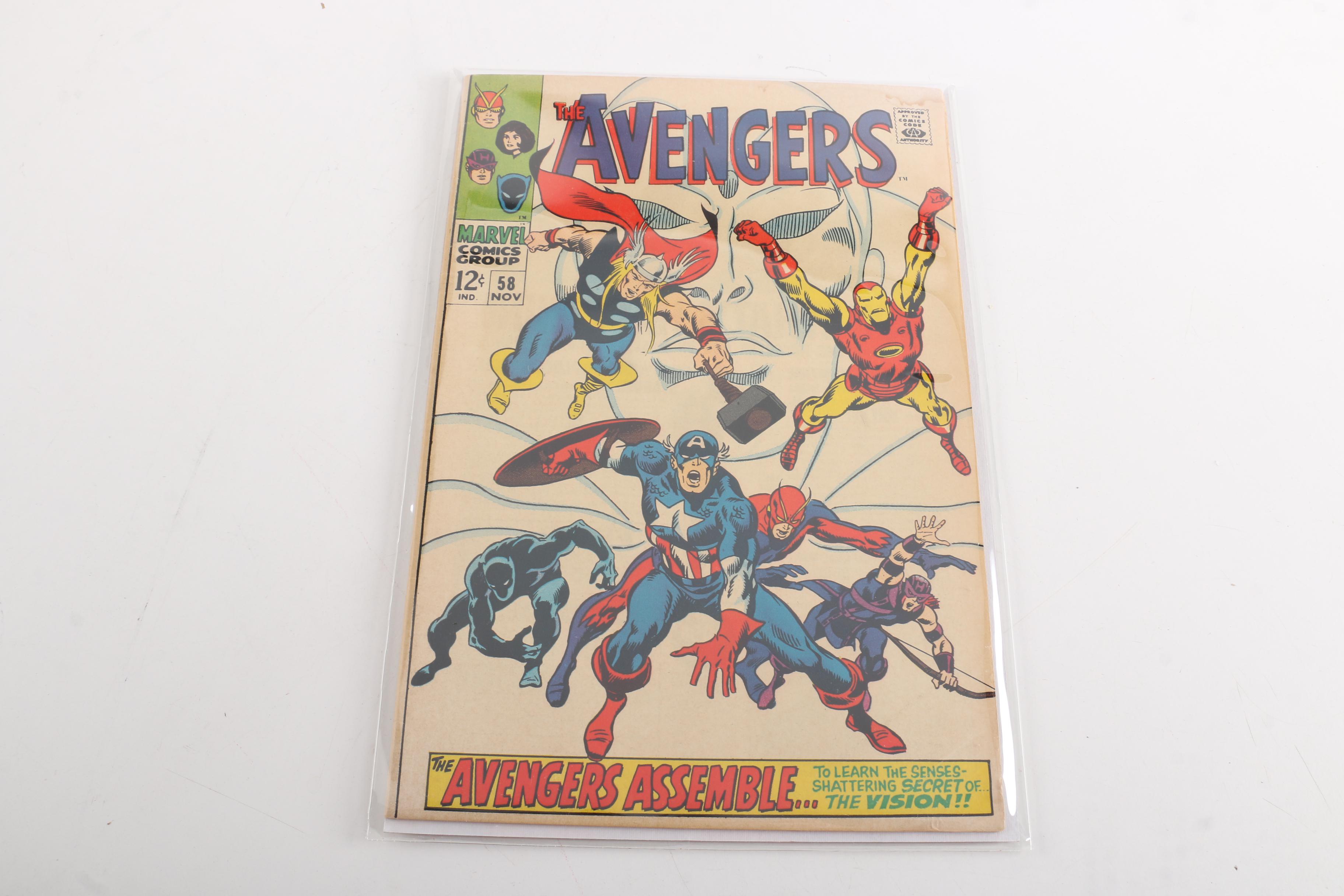 "Avengers" Issue #53-56 and #58 with First Cameo and Full Ultron Appearances