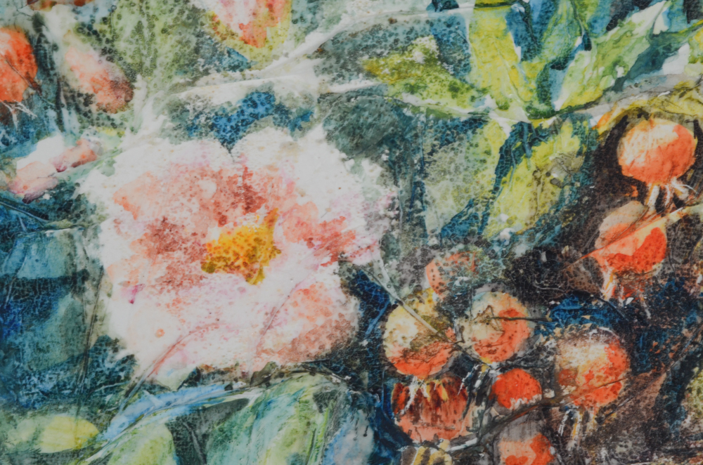 Mieze Riedel Original Watercolor Painting "Hip Rose"