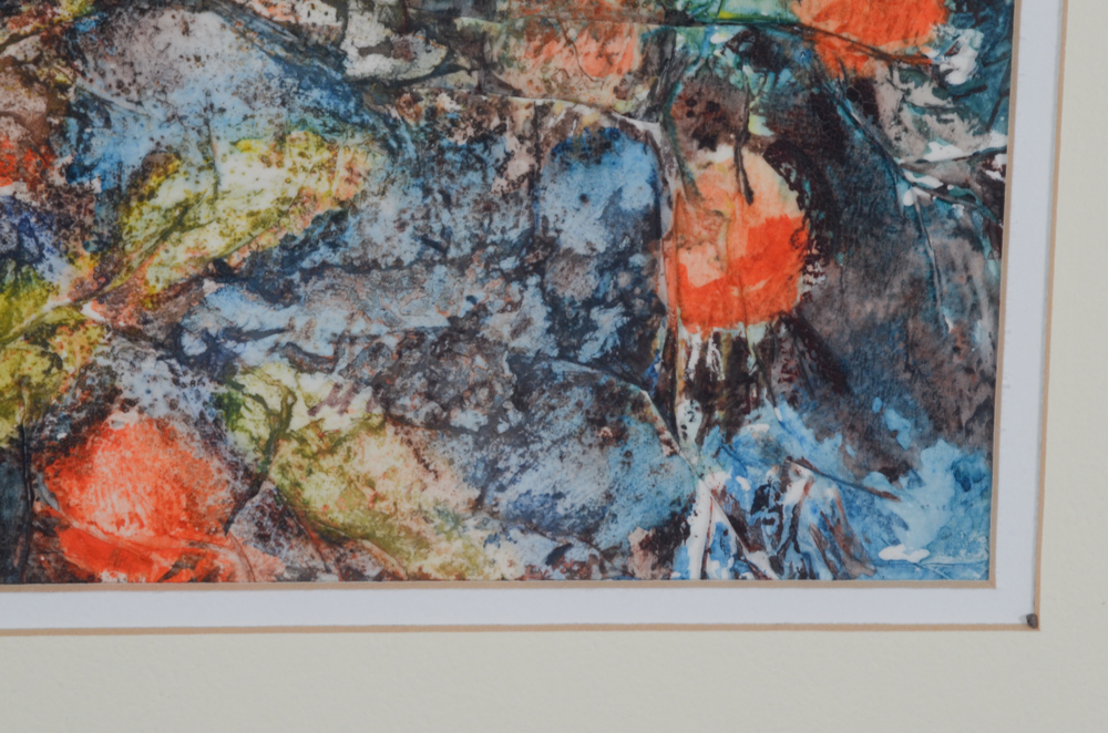 Mieze Riedel Original Watercolor Painting "Hip Rose"