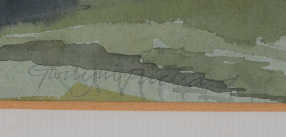 Gwilym Prichard Original Watercolor Landscape Painting on Paper