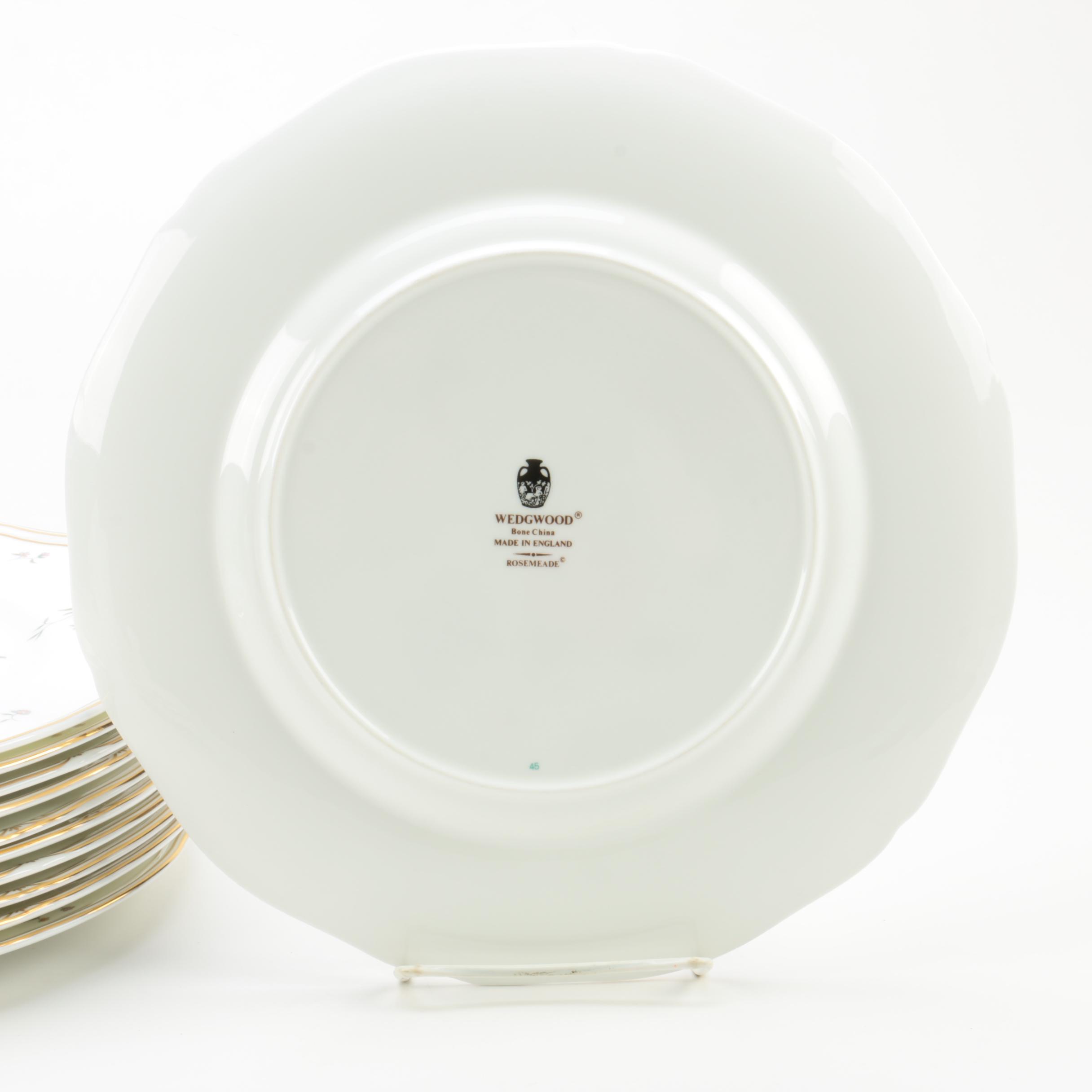 Wedgwood "Rosemeade" Bone China Plates