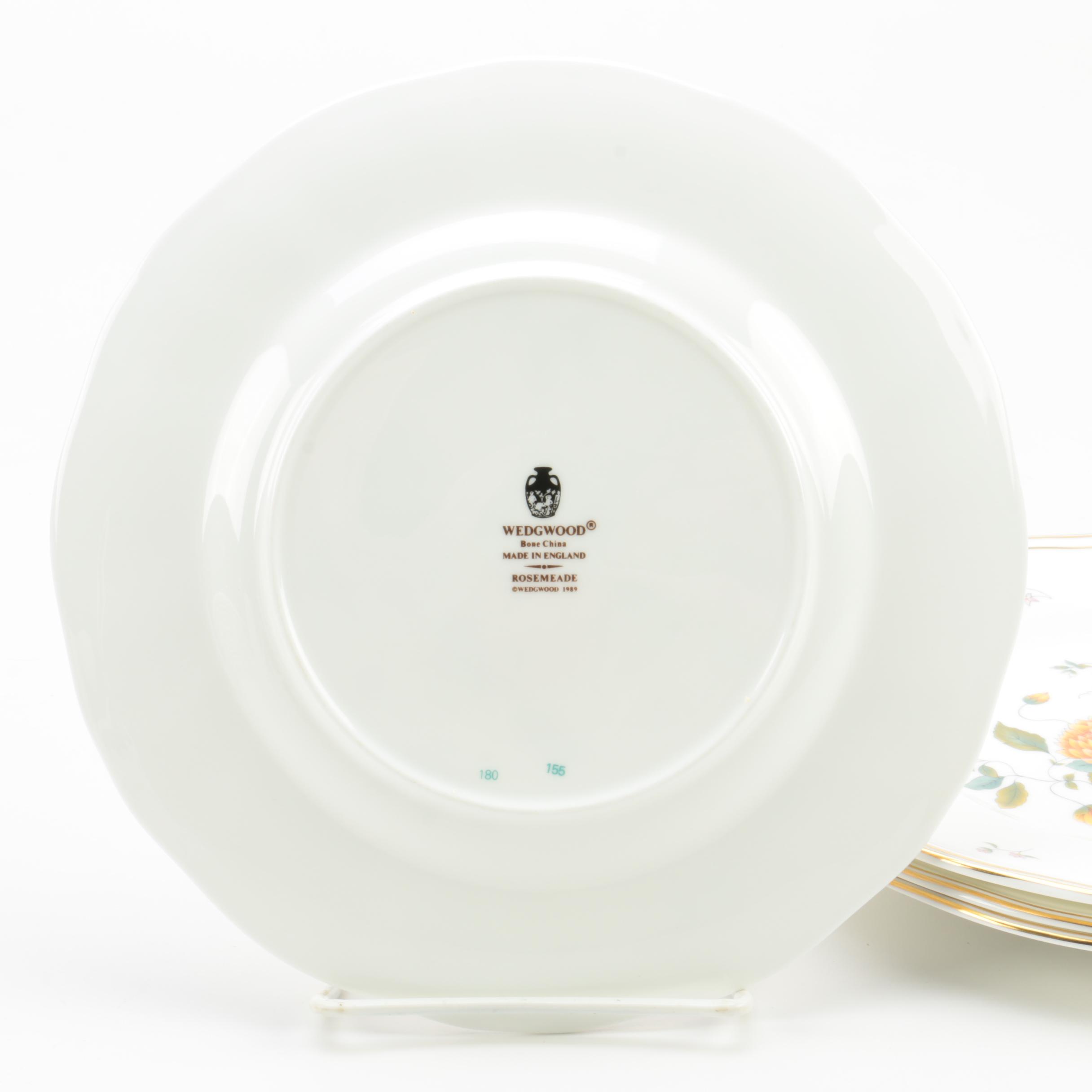 Wedgwood "Rosemeade" Bone China Plates