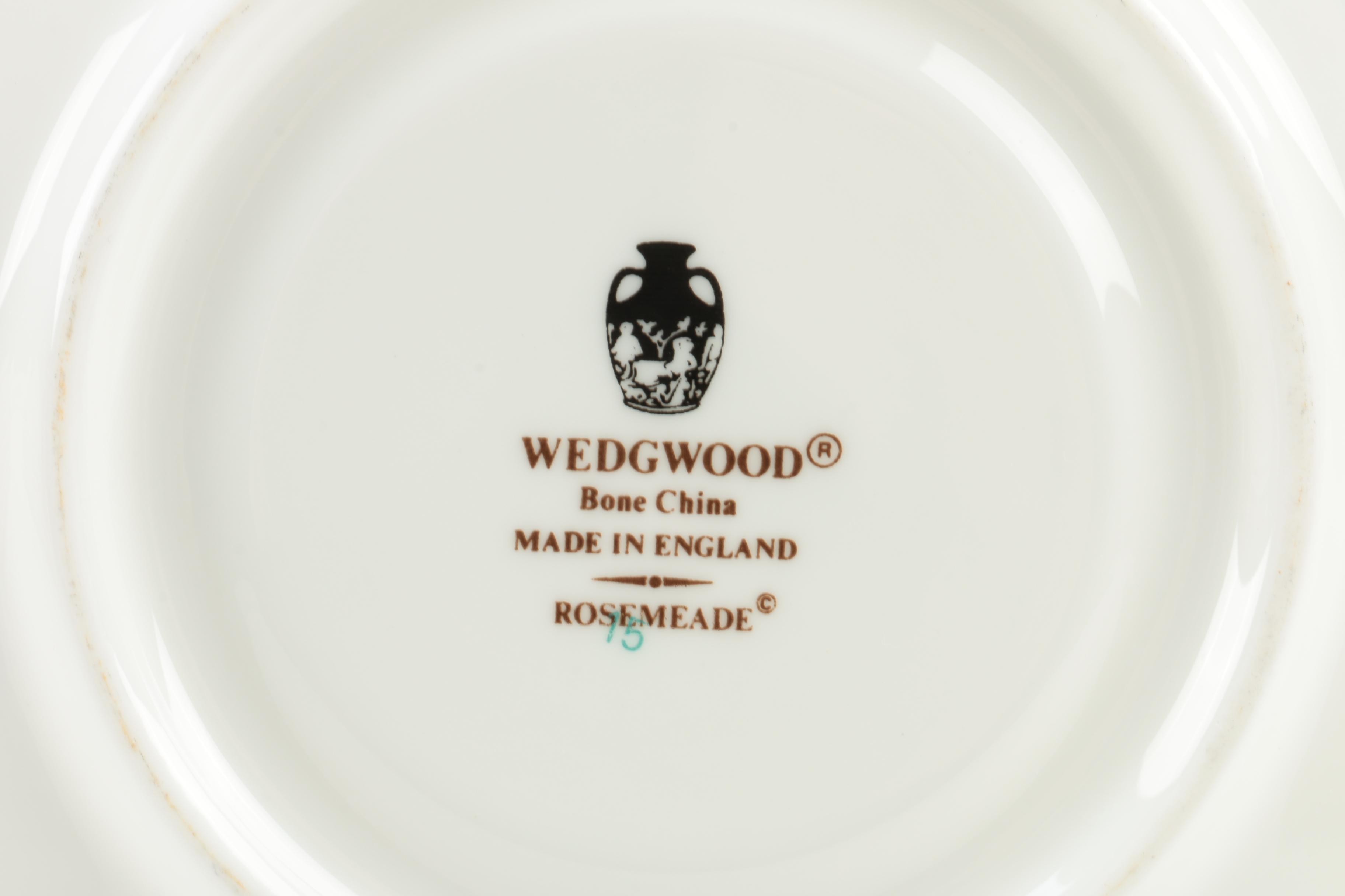 Wedgwood "Rosemeade" Bone China Plates