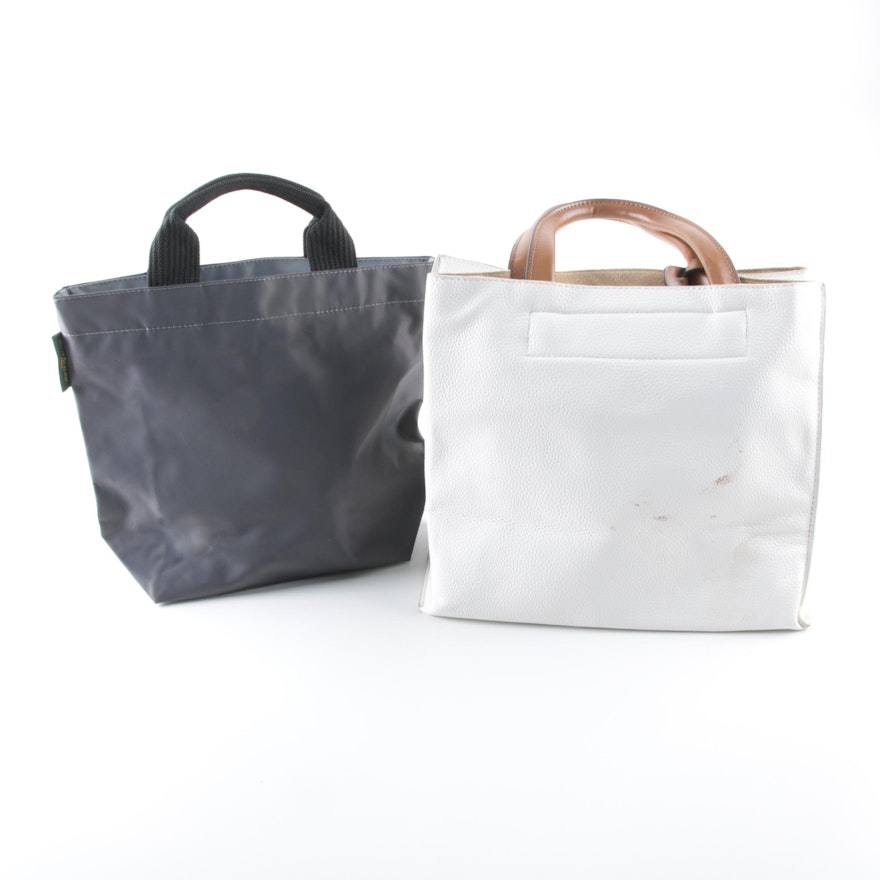 Leather and Nylon Tote Bags