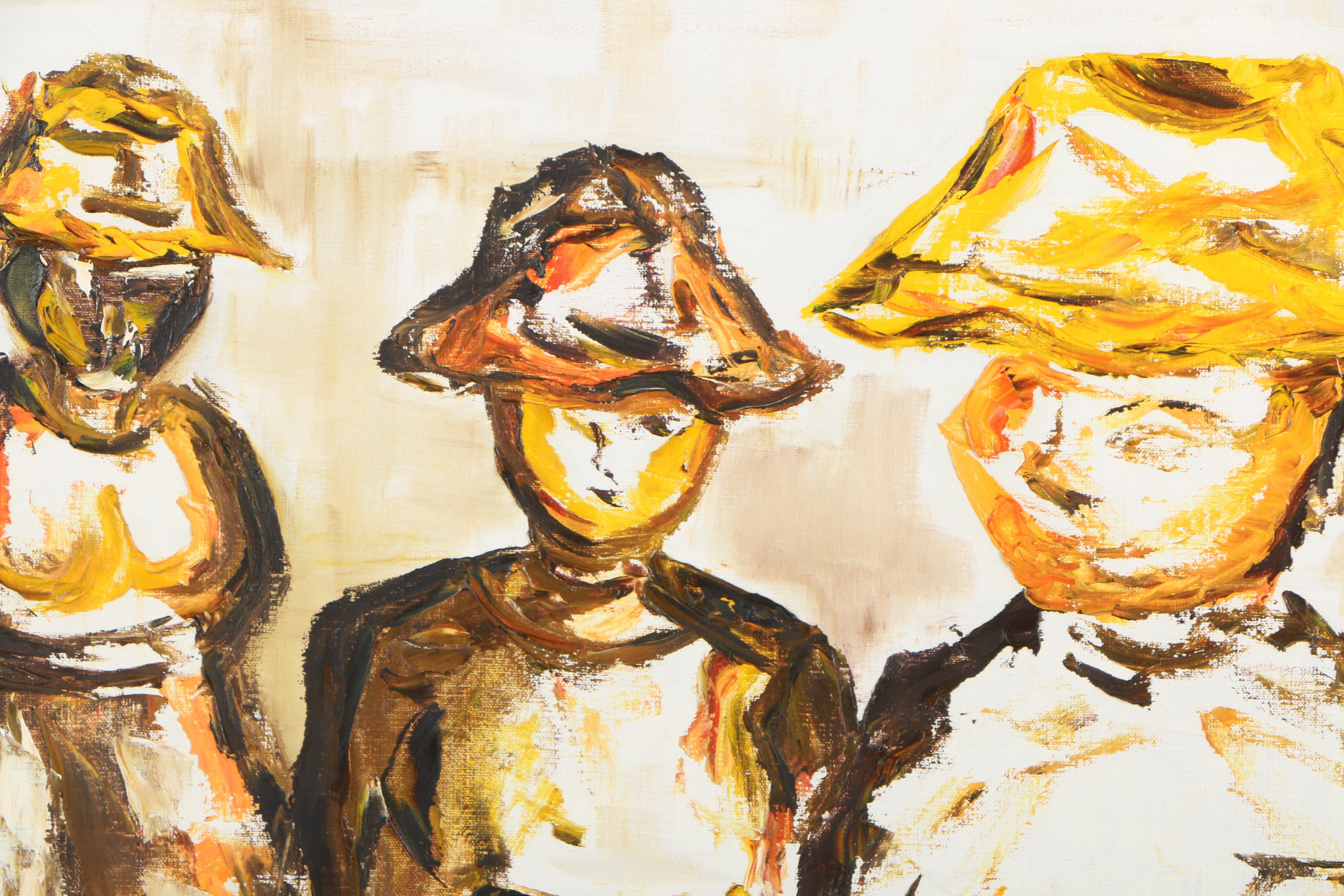 Oil Painting of Fishermen