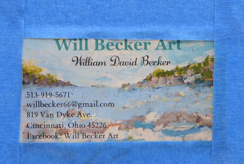 Will Becker Acrylic Painting on Canvas Board of Lake Scene