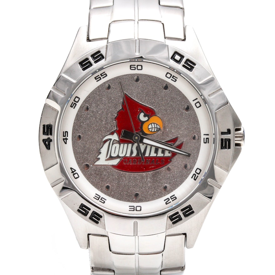 Fossil Lousiville Cardinals Logo Stainless Steel Wristwatch