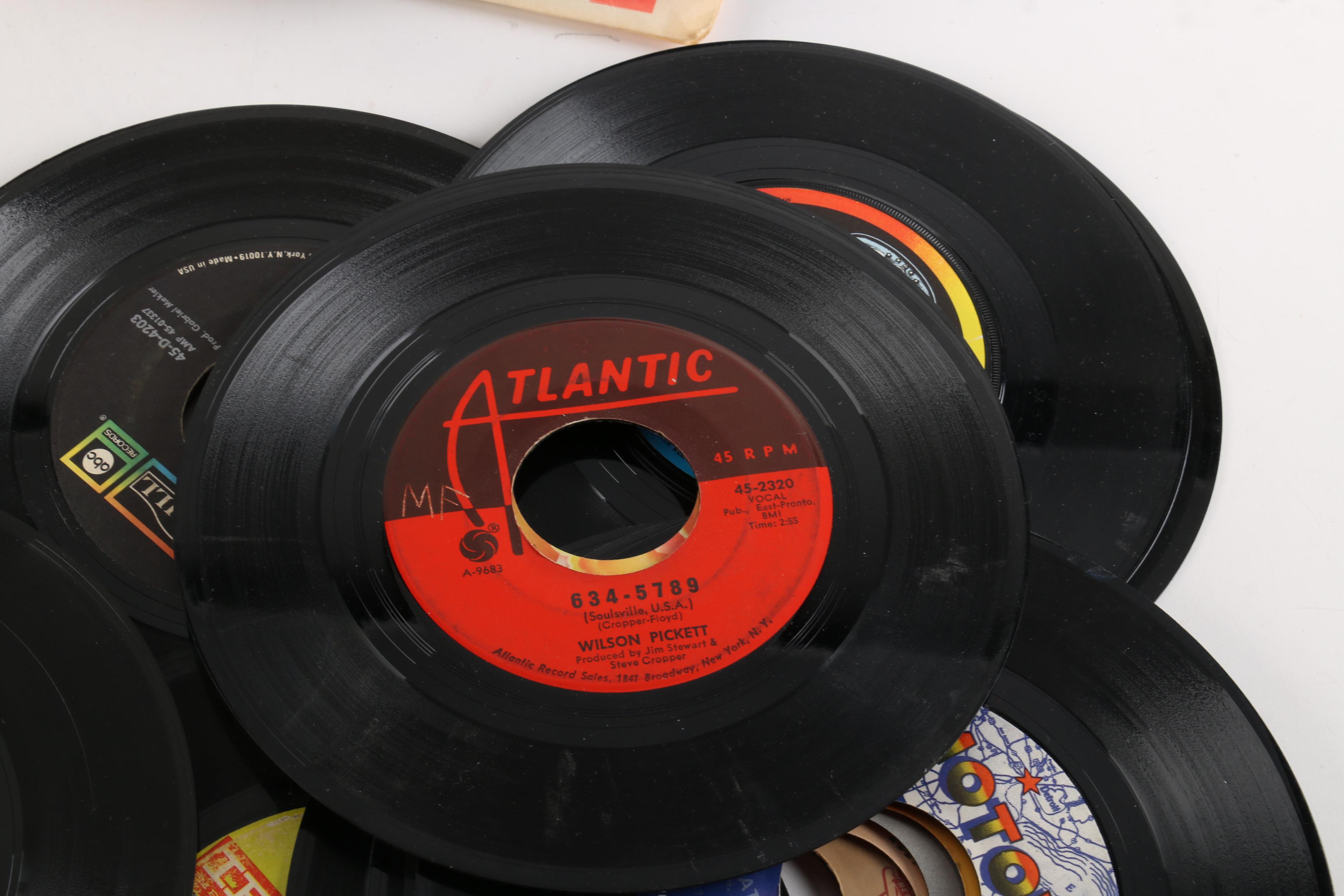 Vintage 45 RPM Records Including Dionne Warwick, Duran Duran, and Diana Ross