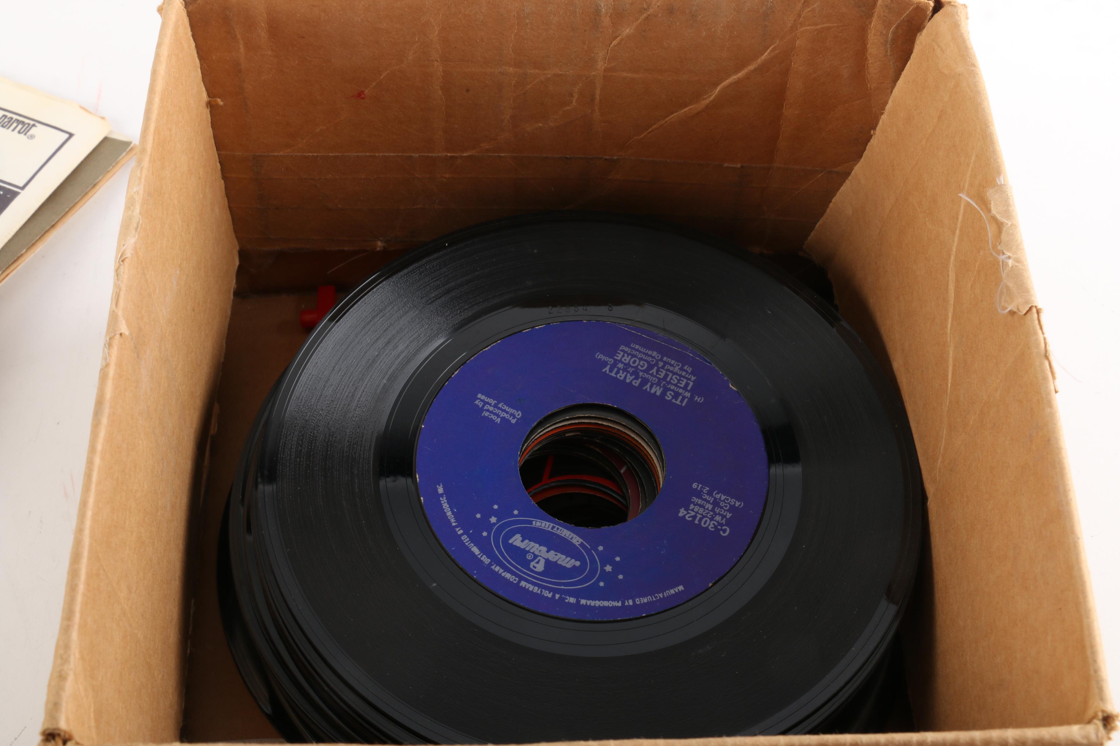 Vintage 45 RPM Records Including Dionne Warwick, Duran Duran, and Diana Ross