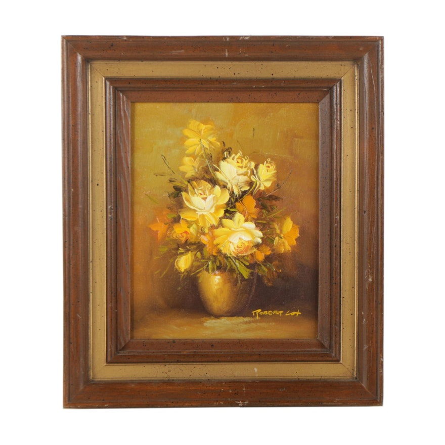 Robert Cox Oil Painting Floral Still Life