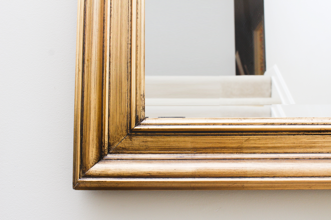 Beveled Wall Mirror with Dimensional Wood Frame