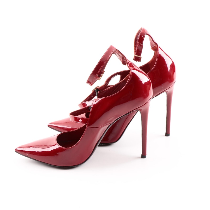 Tamara Mellon Red Patent Leather Stiletto Heels