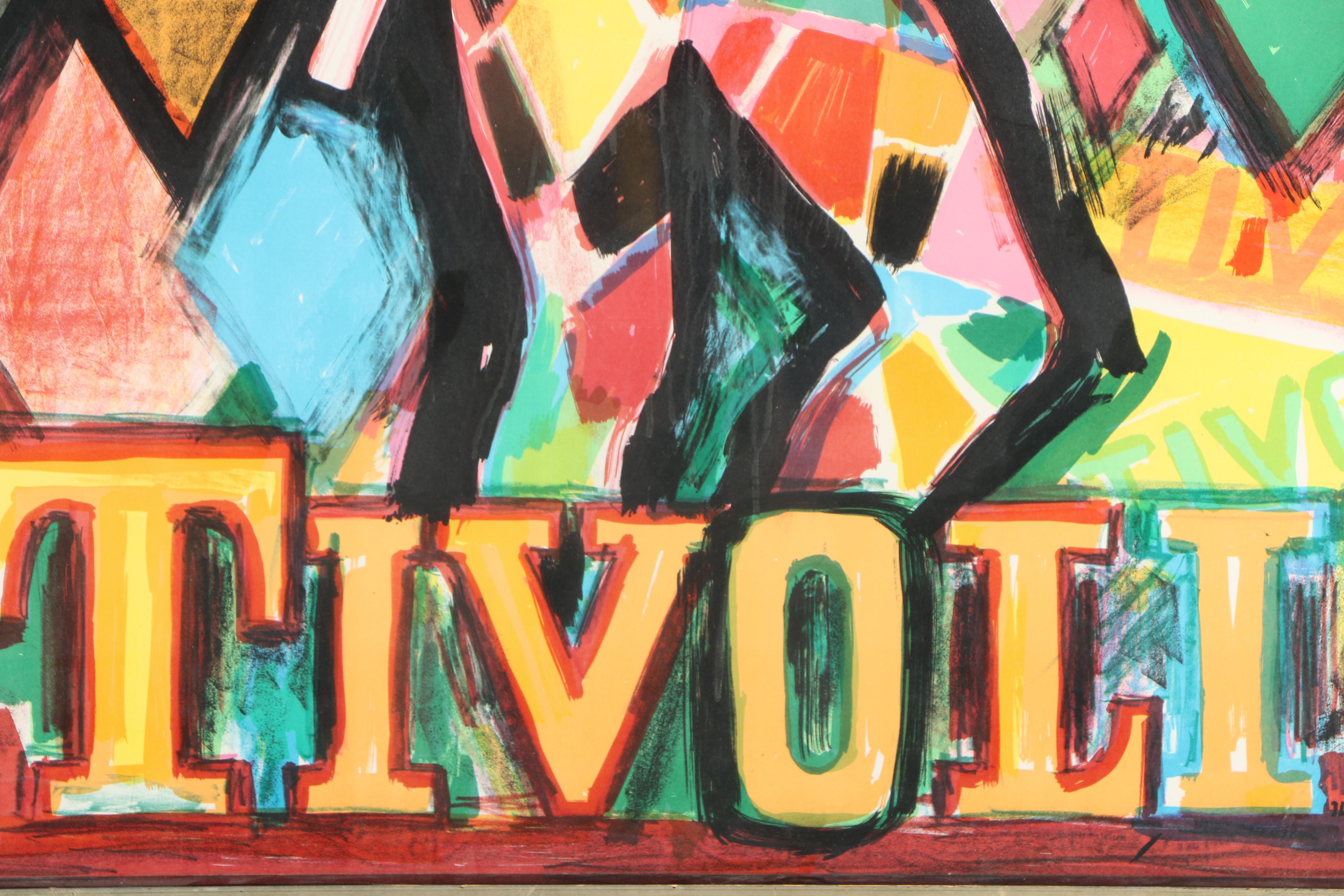 Circa 1960s Lithograph Poster for Denmark's Tivoli Gardens After Erik Stockmarr