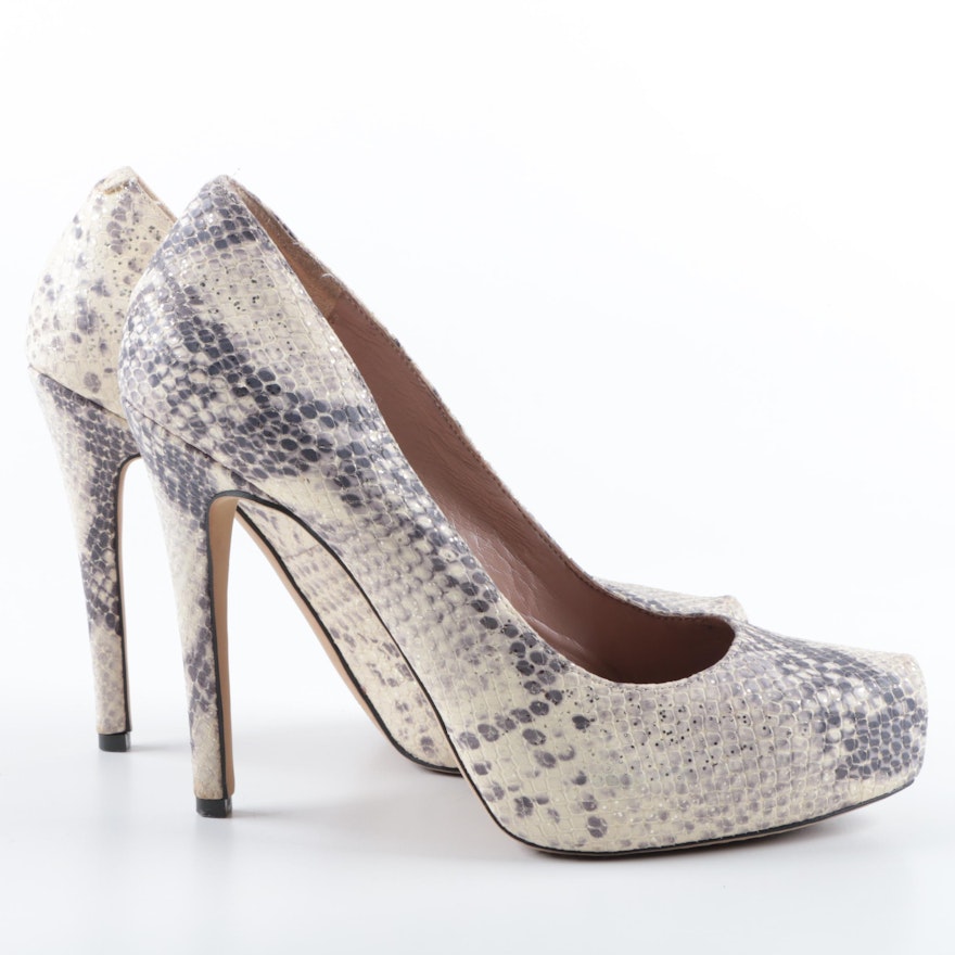 Vince Camuto Faux Python Skin Pumps