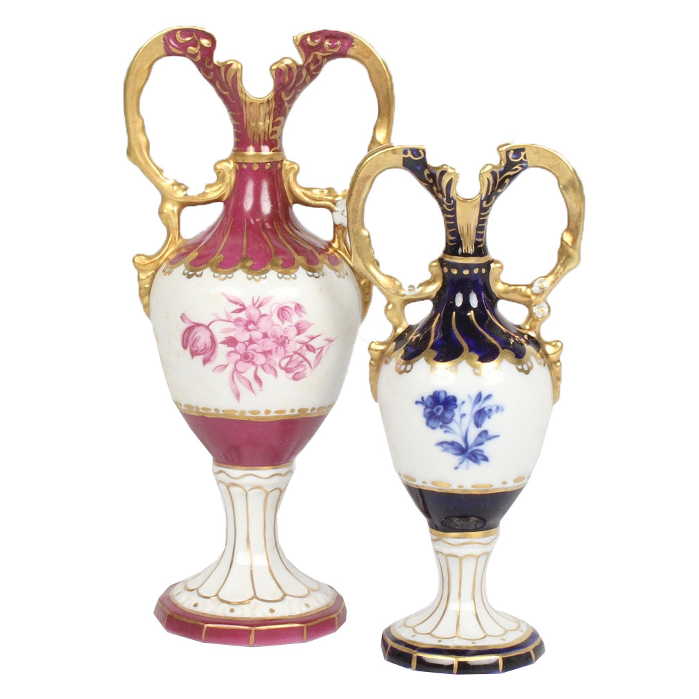 Pair Royal Dux Porcelain Vase
