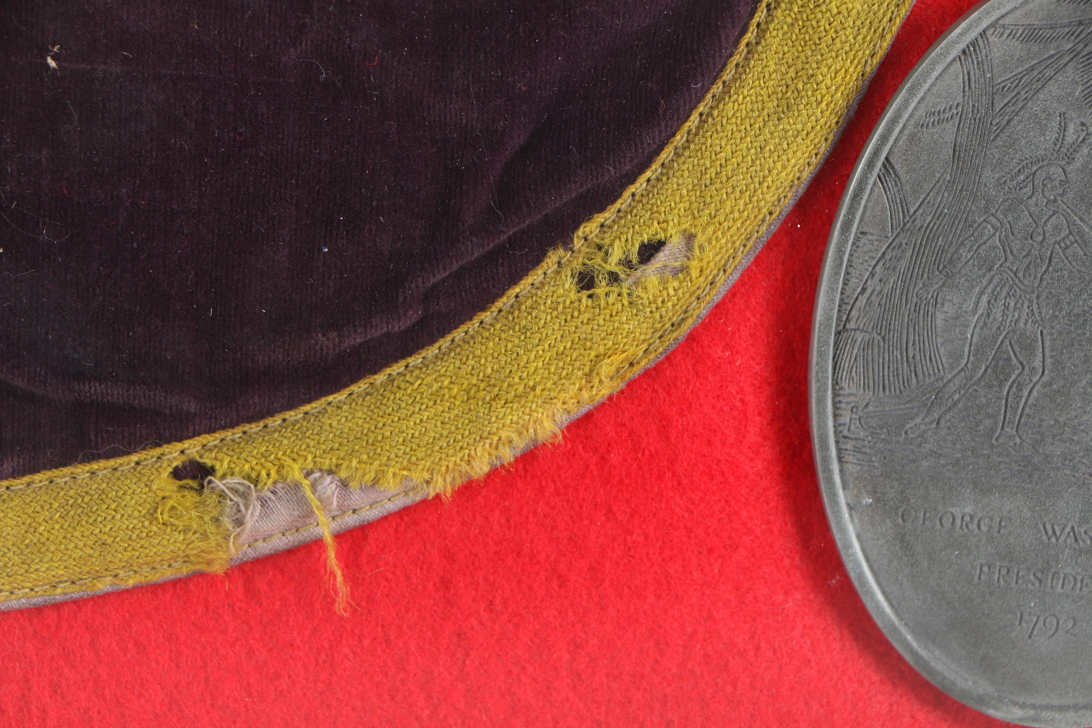 Replica 1792 George Washington Peace Medal on Collar in Display Case