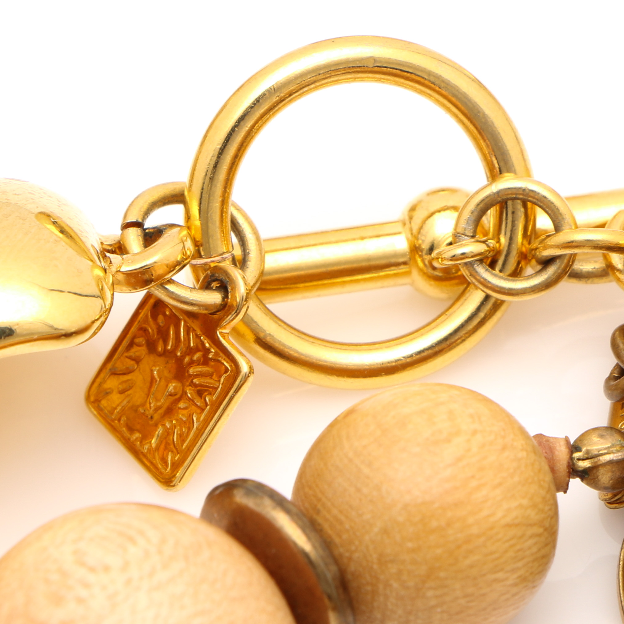 Assortment of Gold Tone Jewelry Including Mosaic Glass