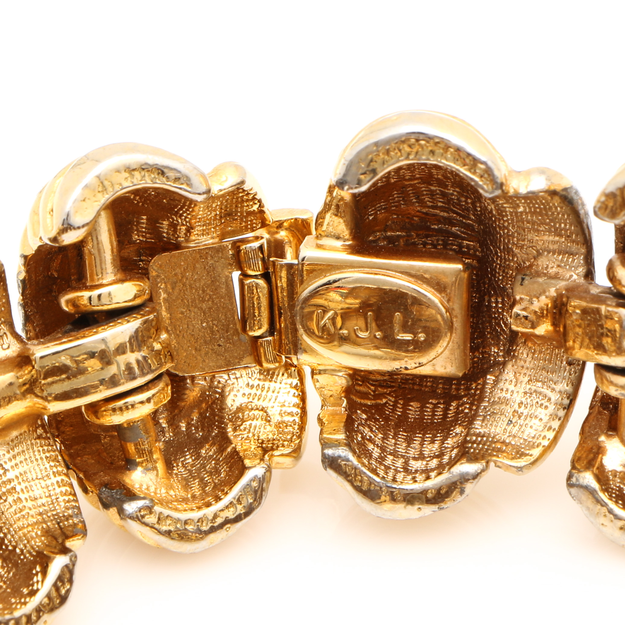 Assortment of Gold Tone Jewelry Including Mosaic Glass