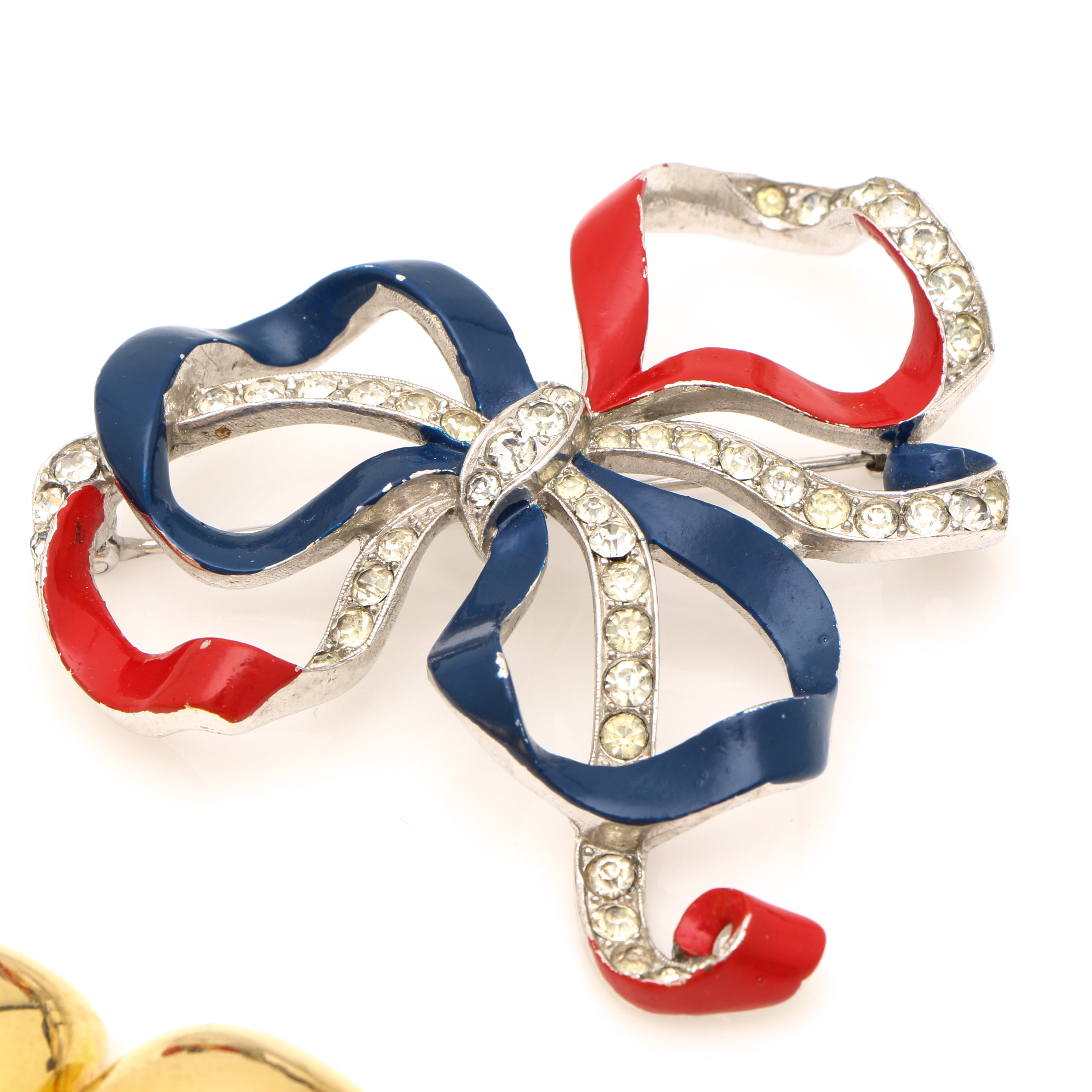 Assortment of Gold Tone Jewelry Including Mosaic Glass