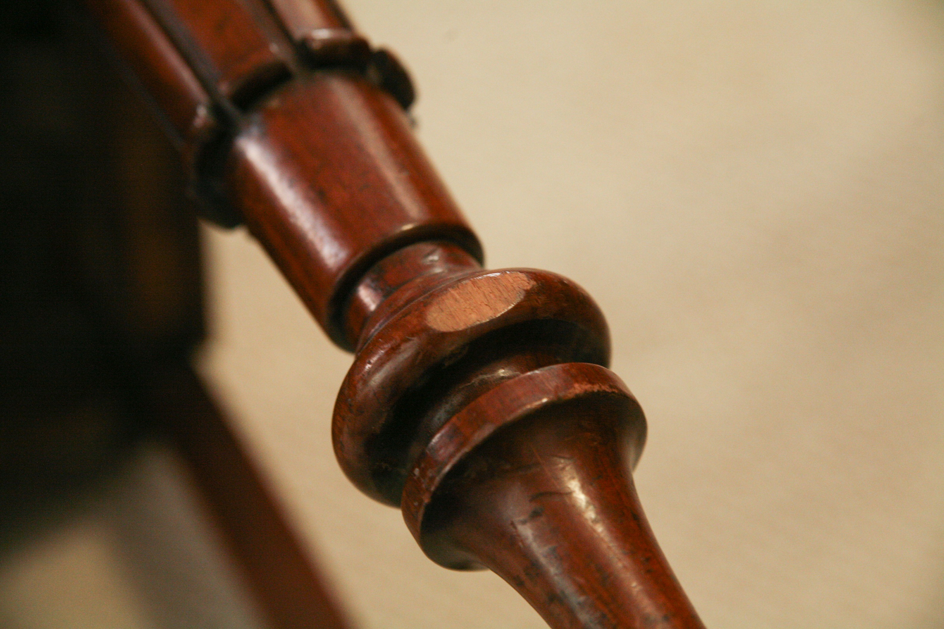 Antique English William IV Mahogany Hall Chair with Painted Heraldry