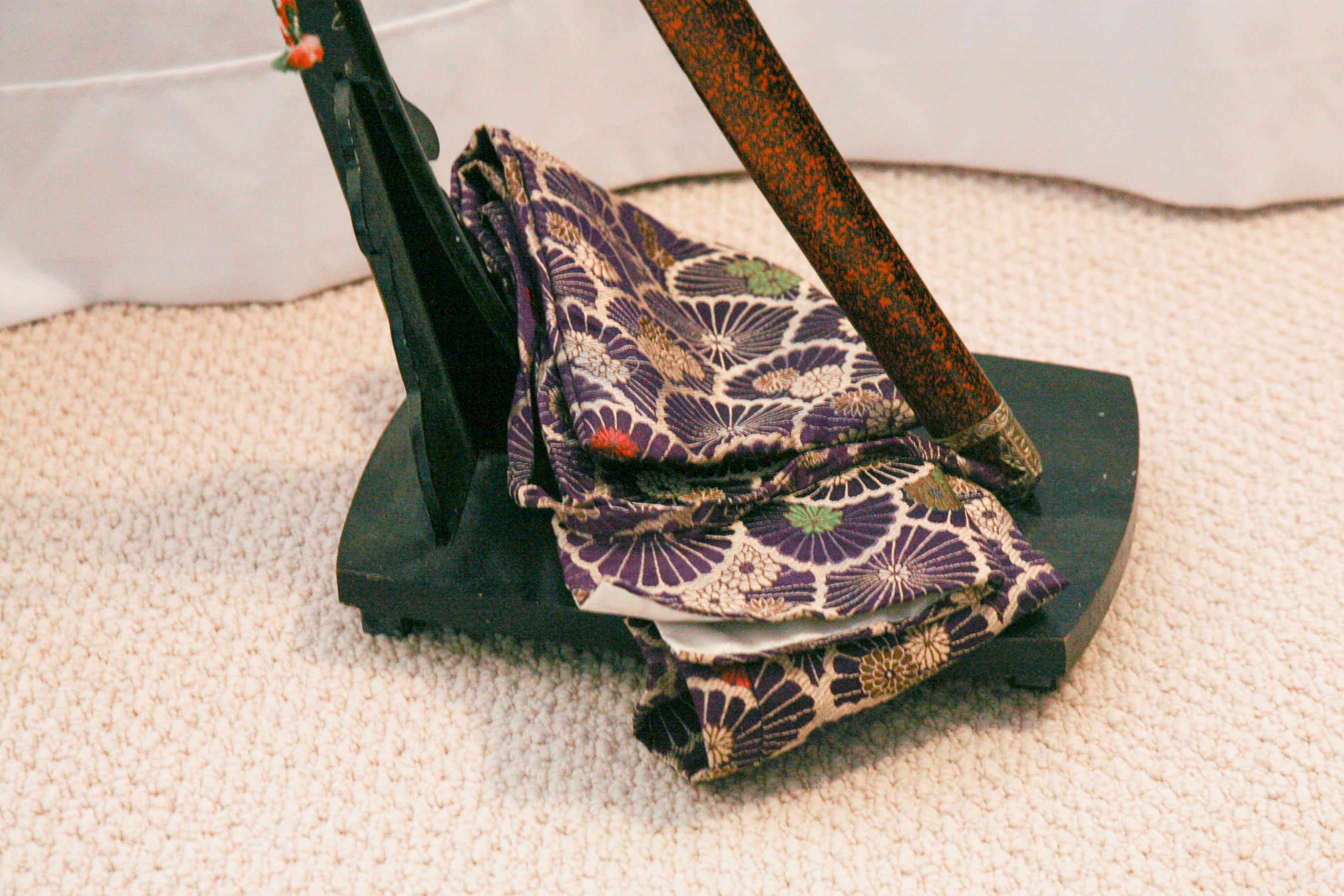 Japanese Style Katana with Scabbard on Stand