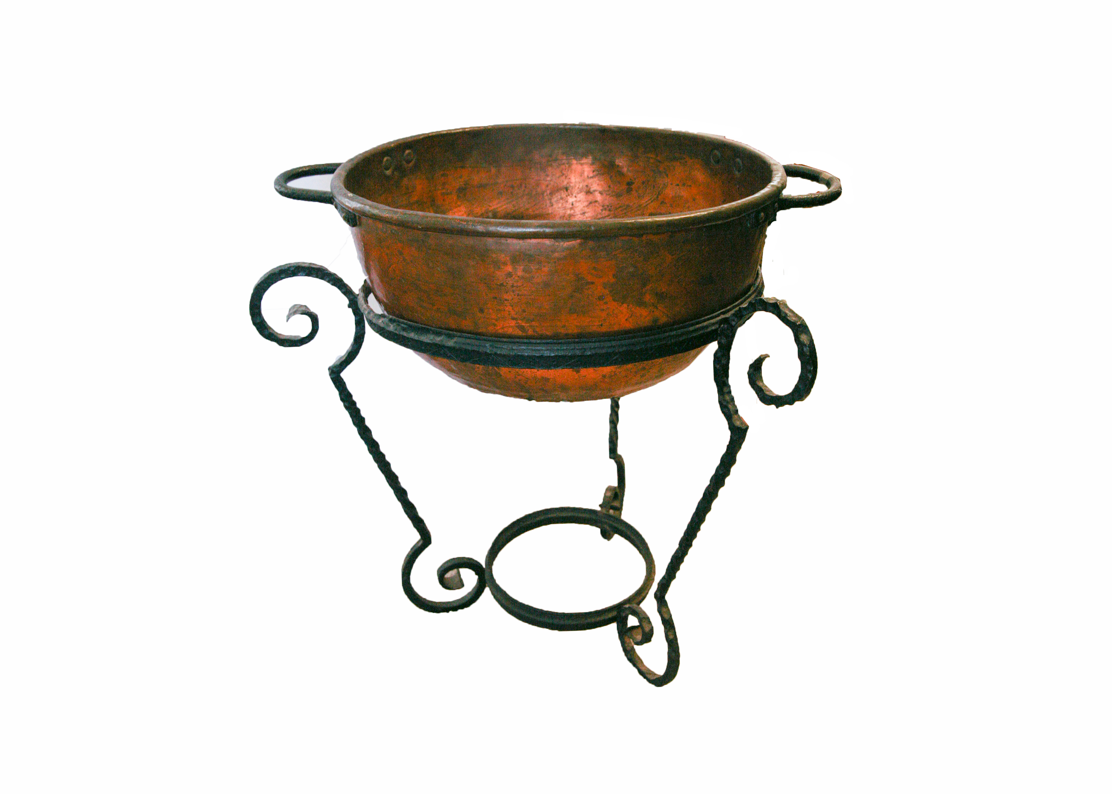 Antique Copper Cauldron