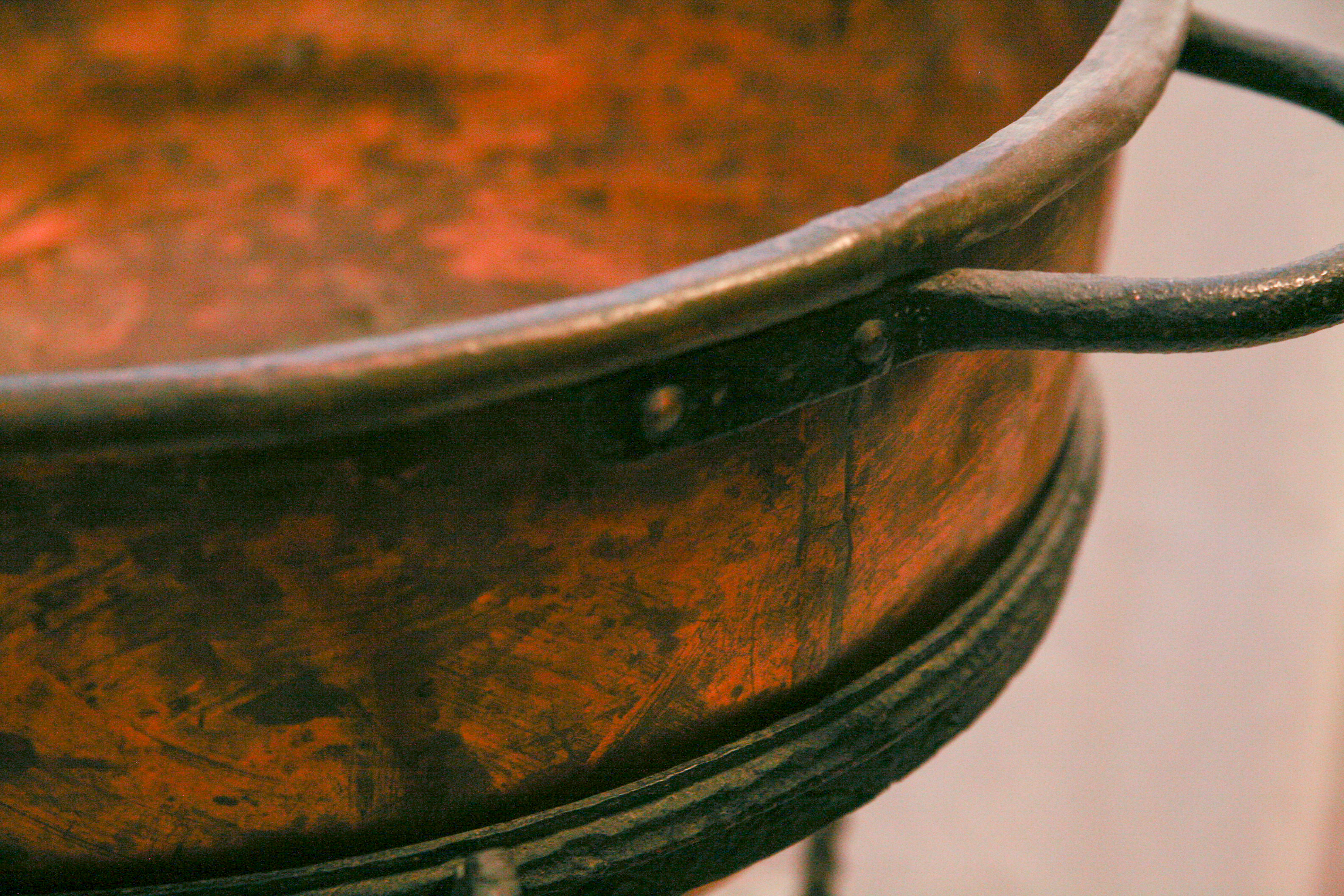Antique Copper Cauldron