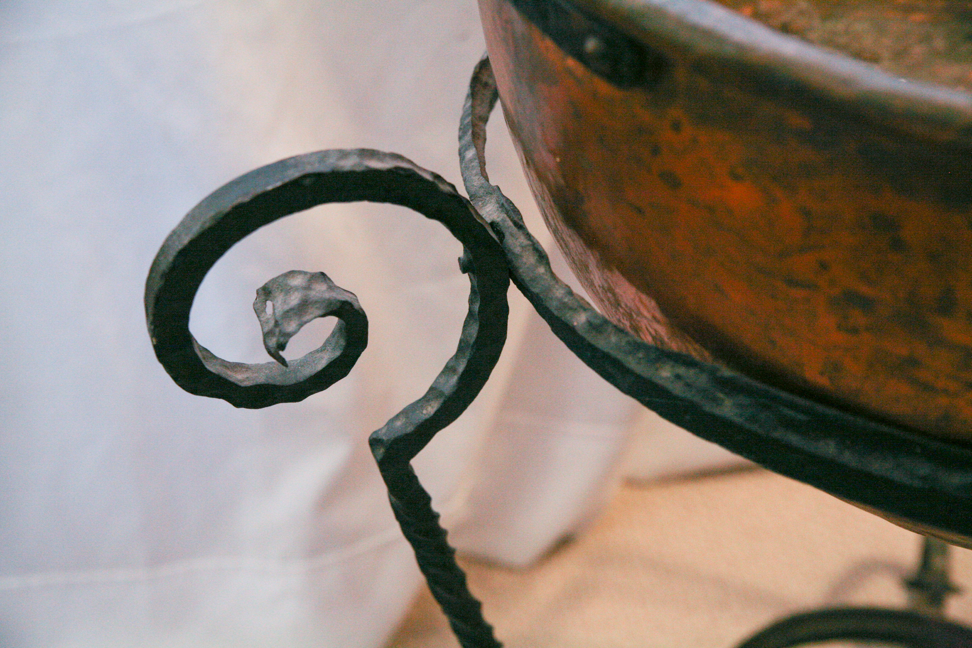 Antique Copper Cauldron