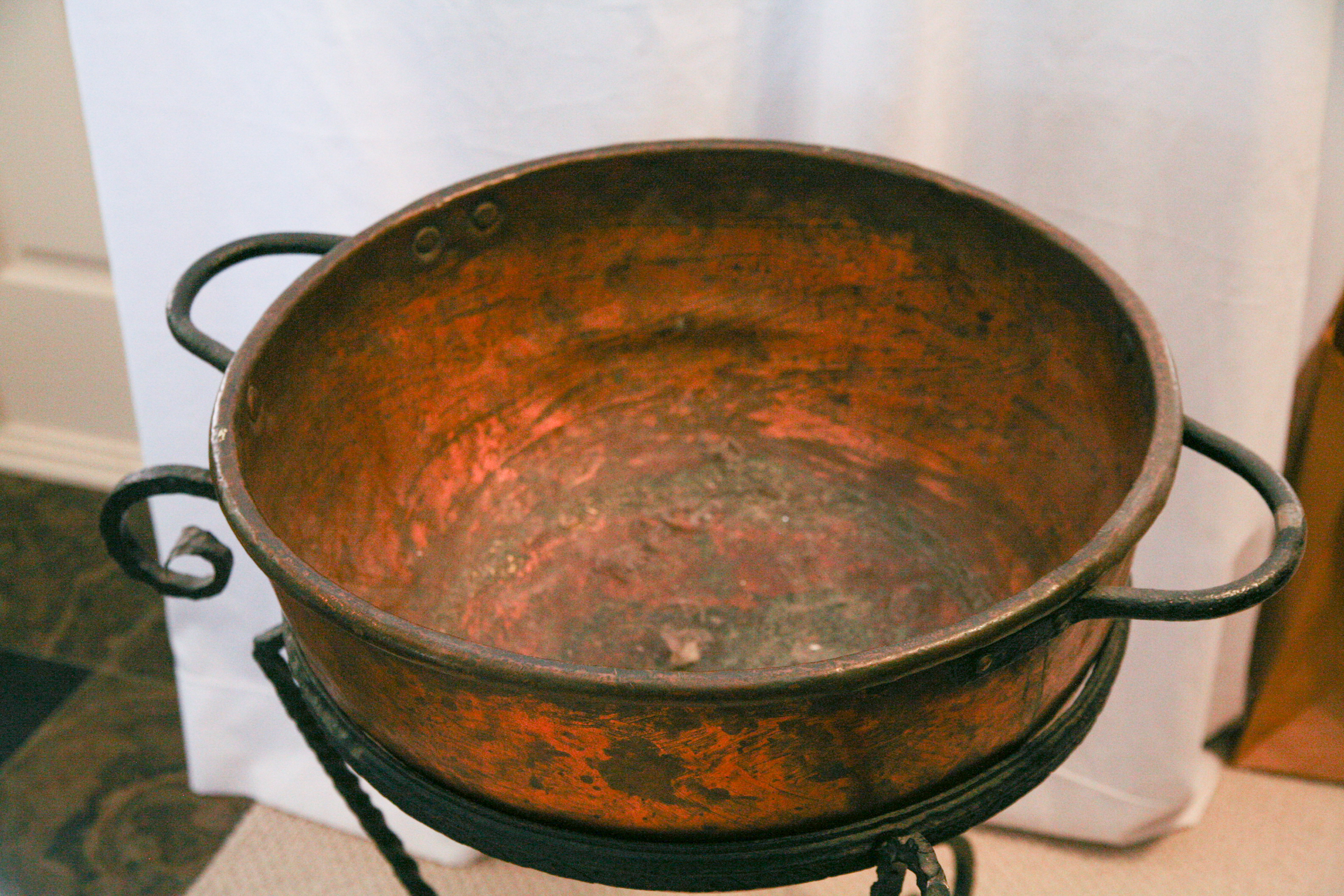 Antique Copper Cauldron