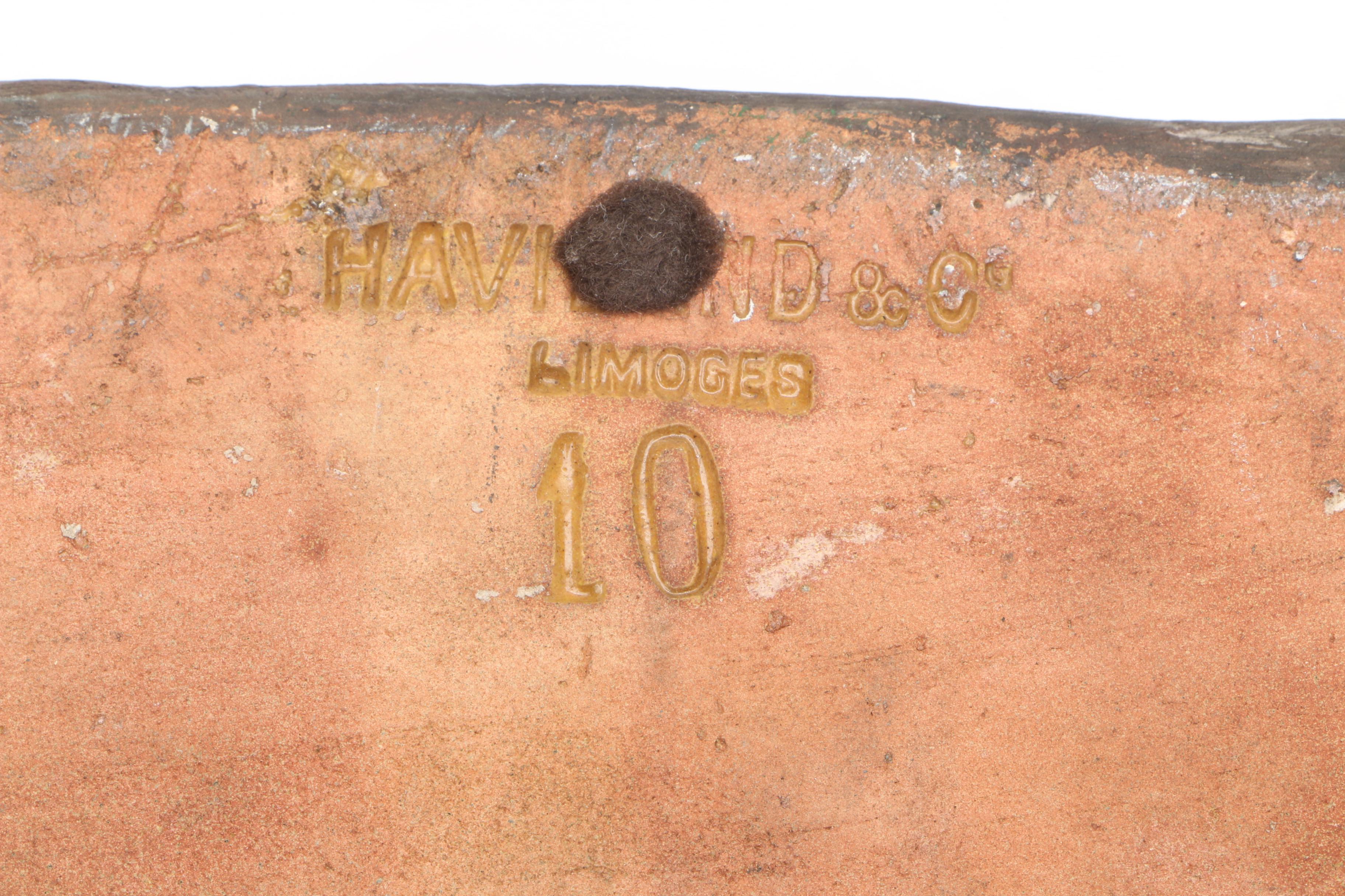 Antique Signed Haviland Limoges Barbotine Earthenware Vase