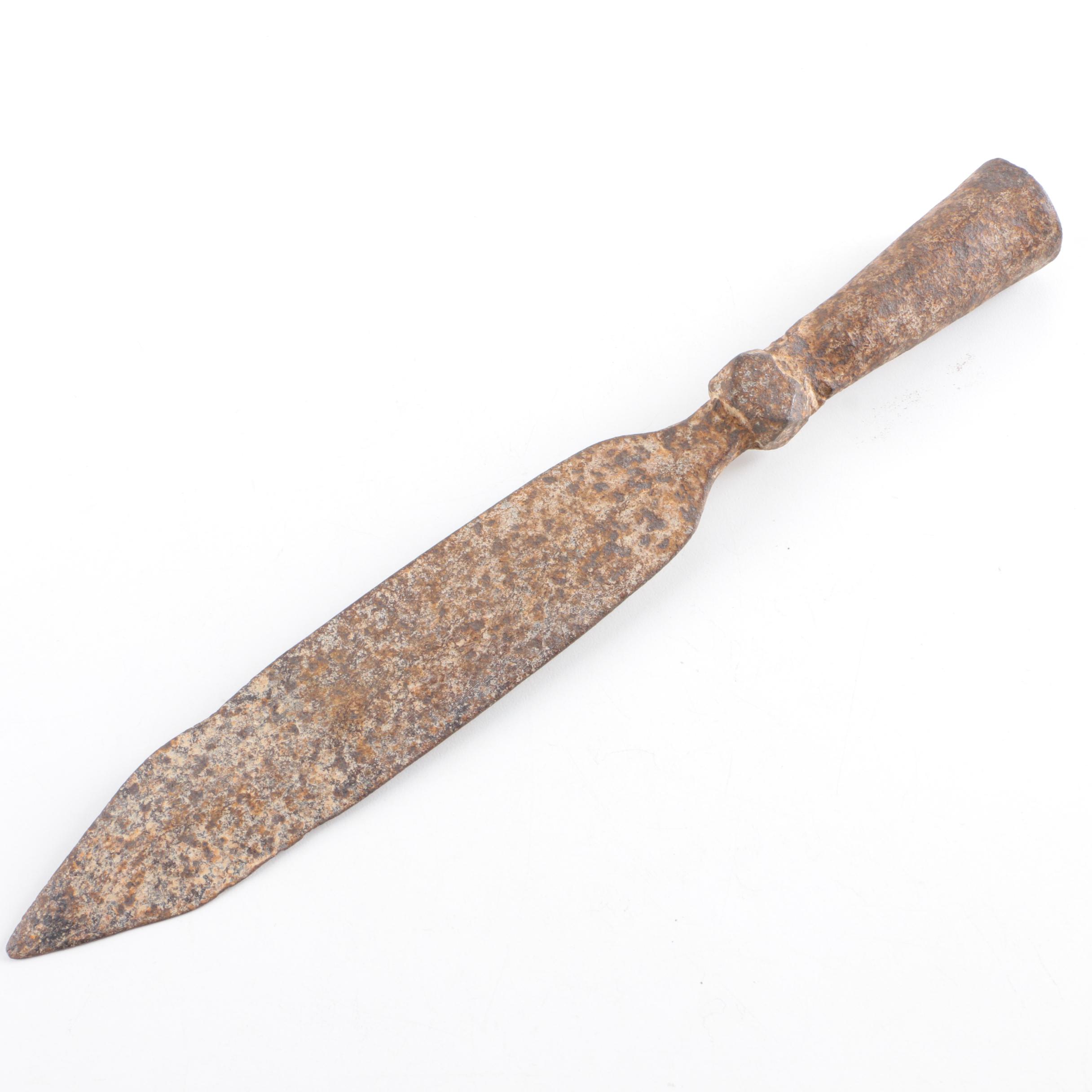 Antique Colonial Era Iron Pike Head