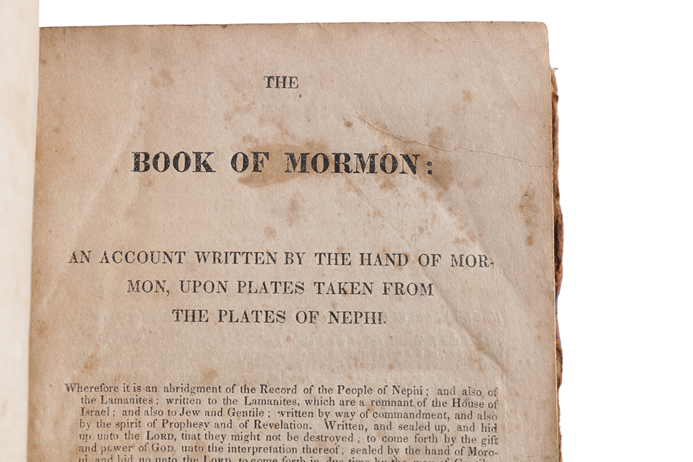 1830 Pugh Family Palmyra First Edition "Book of Mormon"