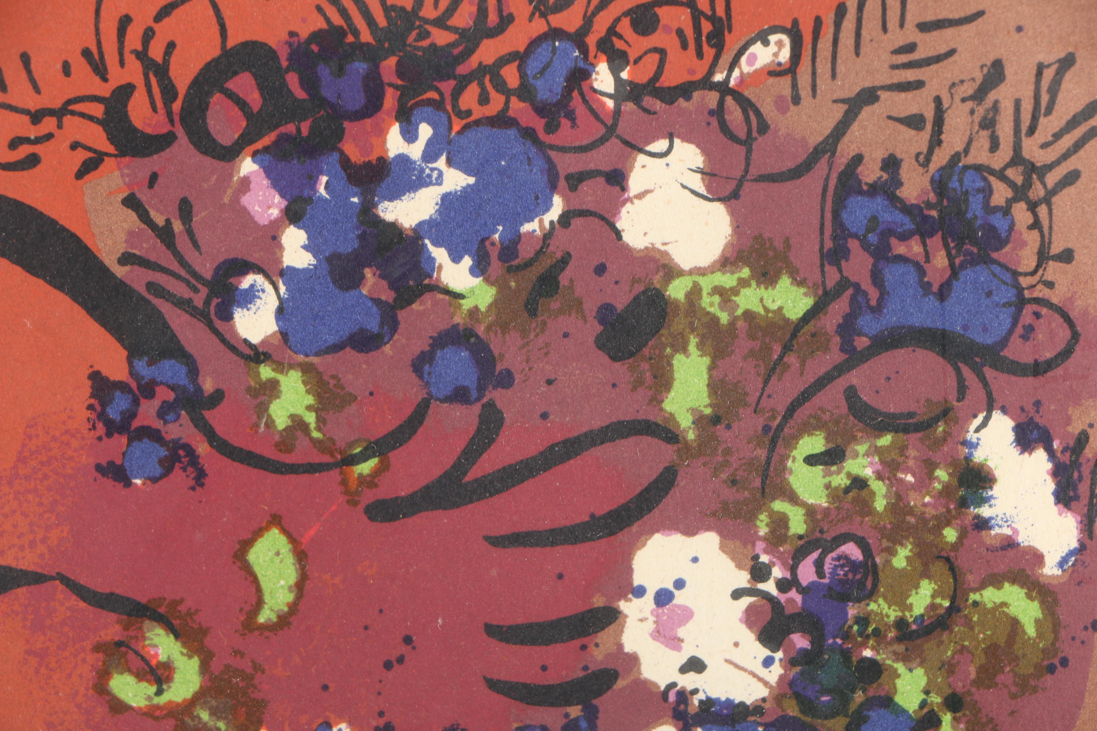 Marc Chagall Color Lithograph Book Cover "The Lithographs of Marc Chagall Vol 1"