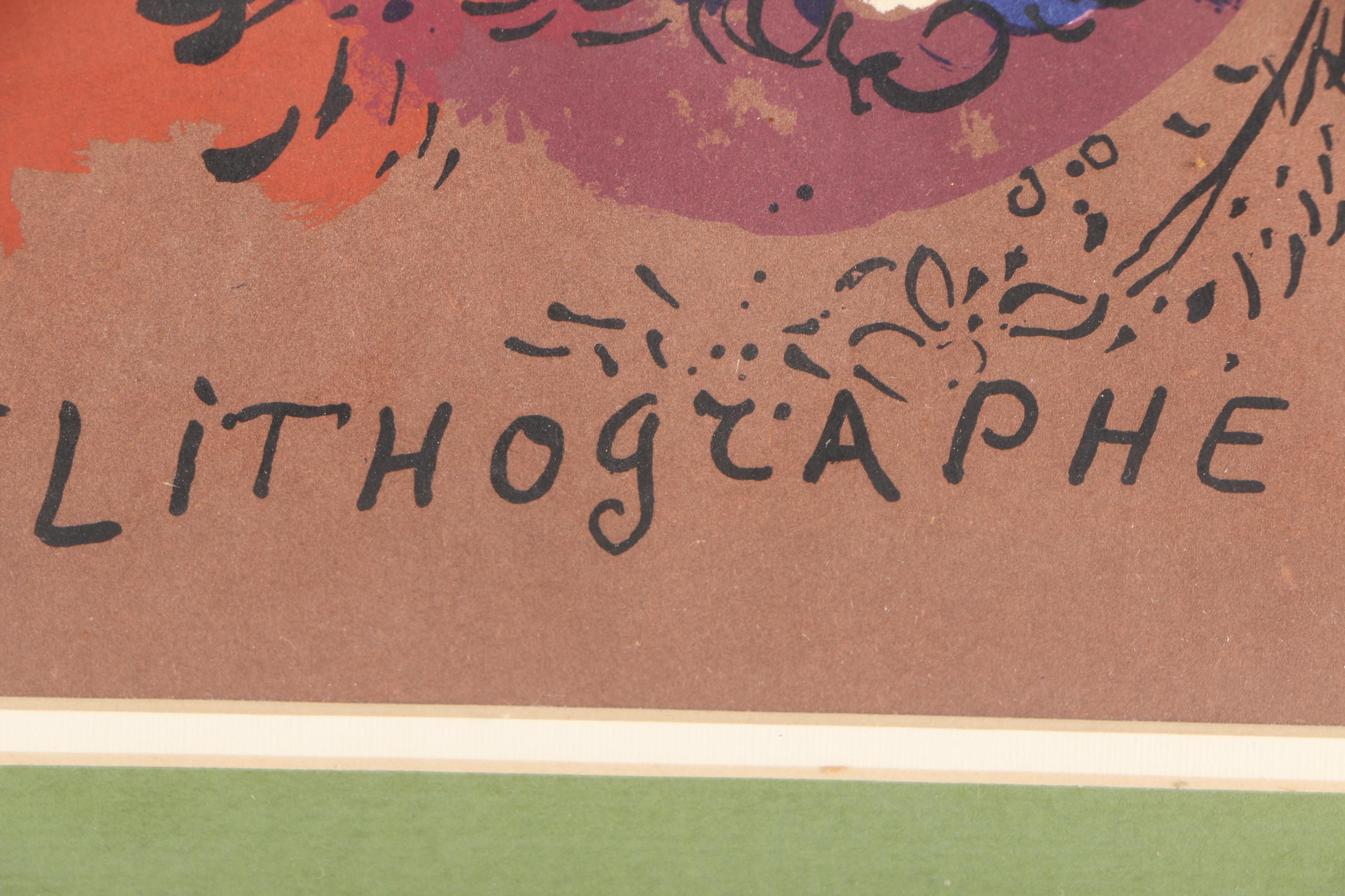 Marc Chagall Color Lithograph Book Cover "The Lithographs of Marc Chagall Vol 1"