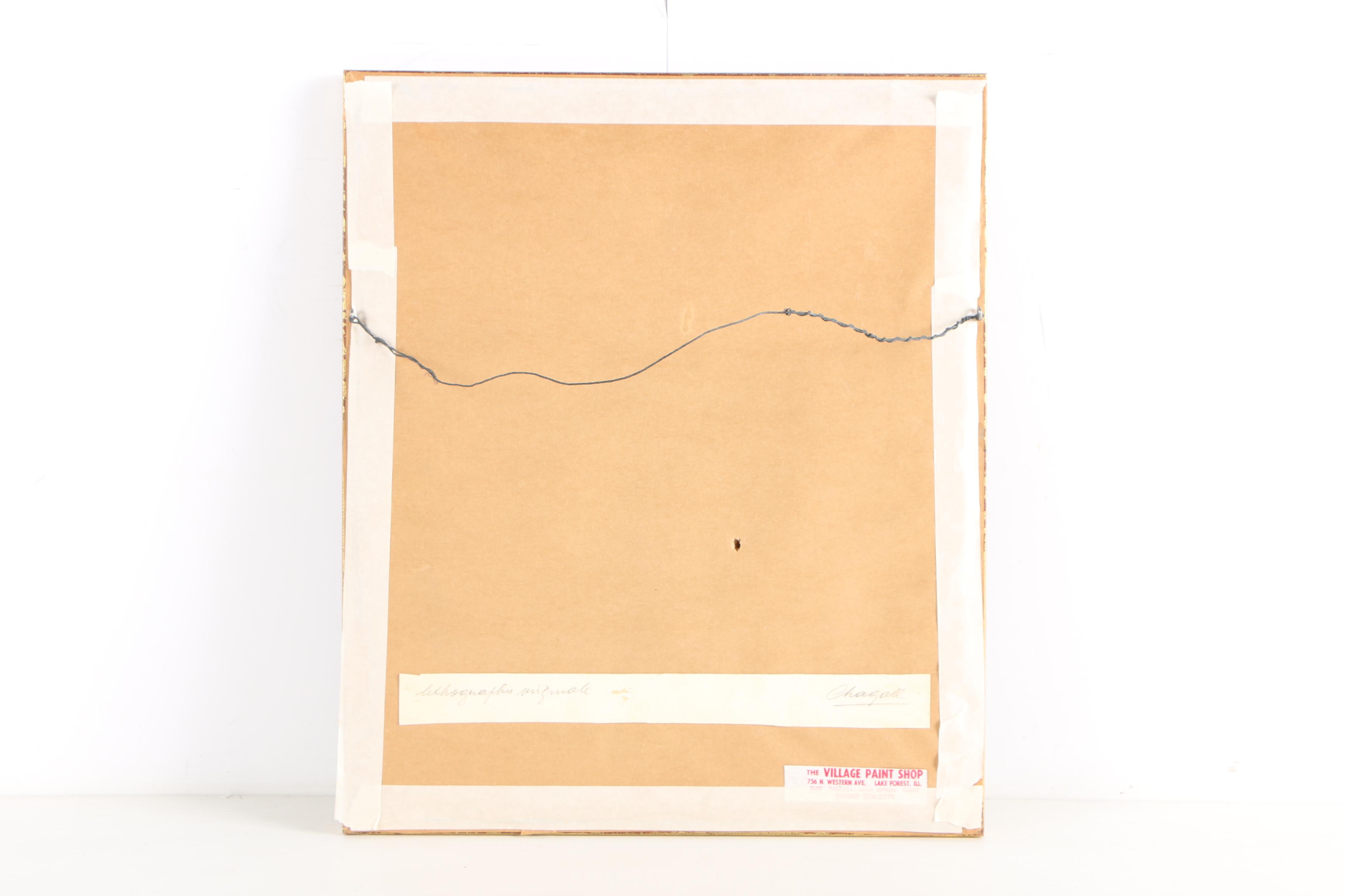 Marc Chagall Color Lithograph Book Cover "The Lithographs of Marc Chagall Vol 1"